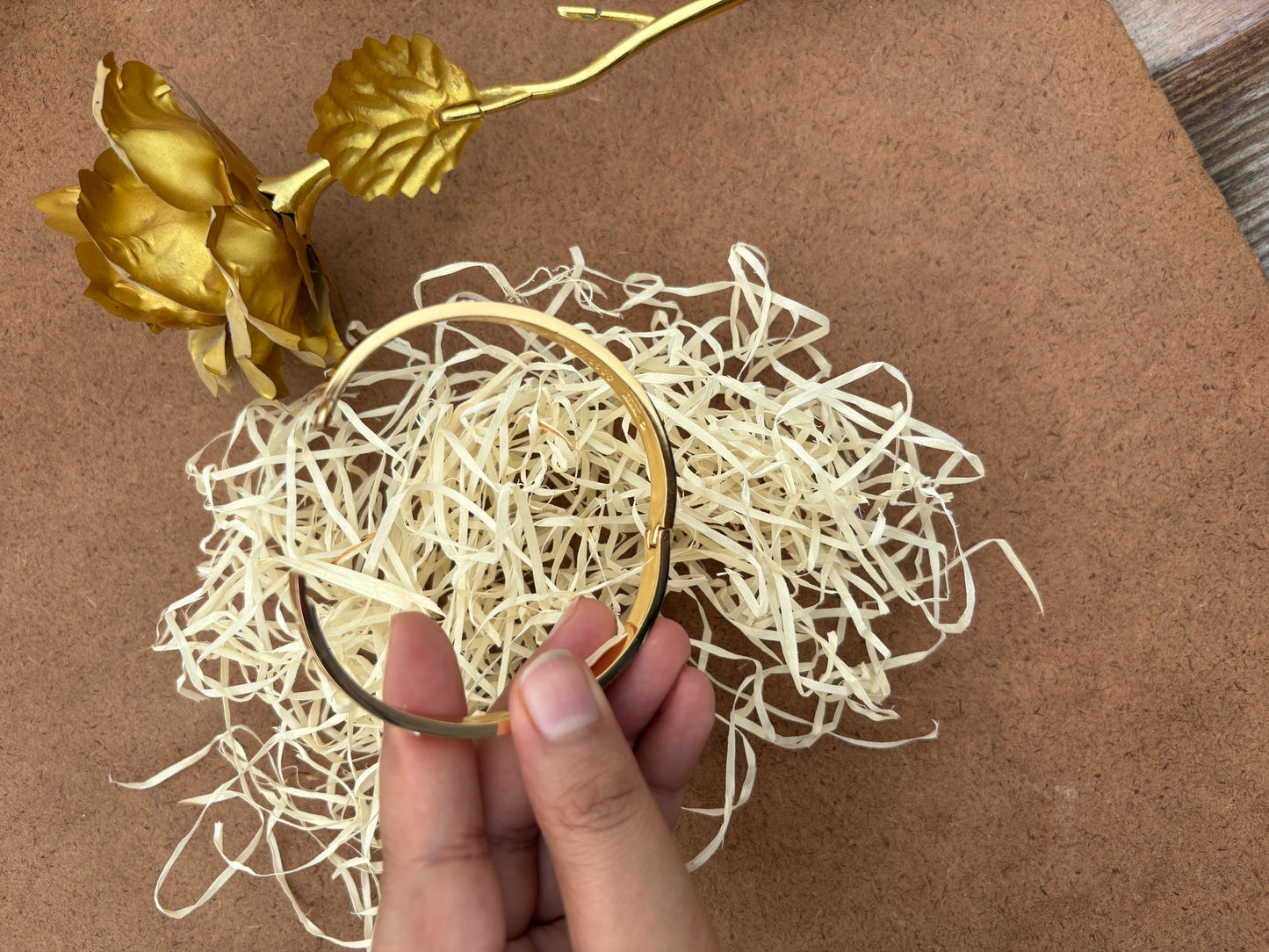 luxury-inspired gold bangle