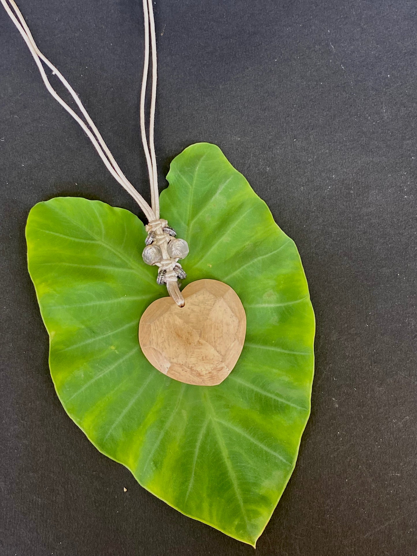 Handmade Wooden Heart Pendant Necklace