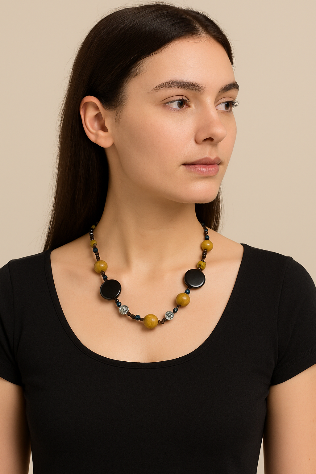 Tribal Touch Beaded Statement Necklace