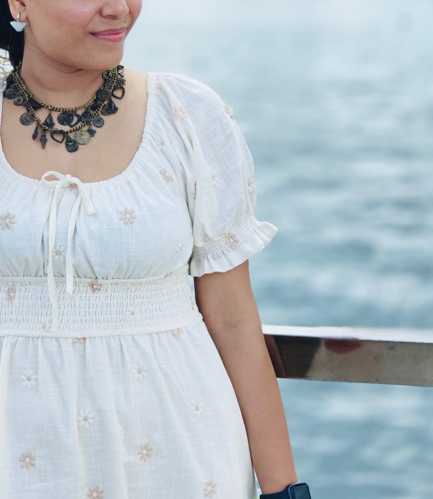 Antique Gold Multi-Layer Coin & Charm Statement Necklace