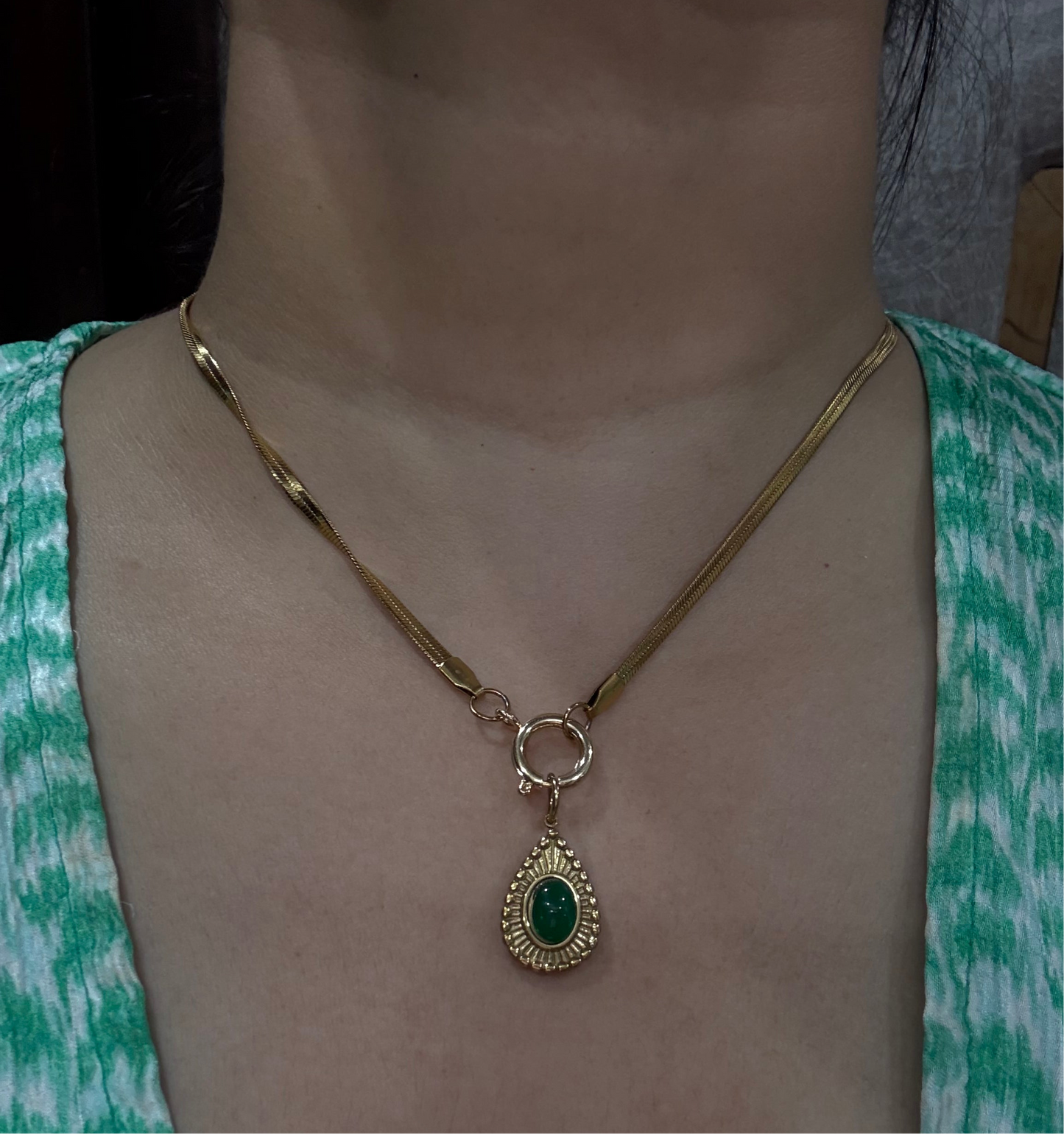 Golden Trio Pendant Necklace