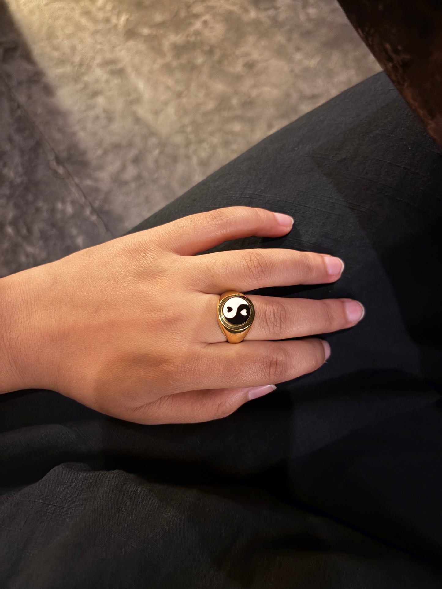 Yin-Yang Heart Balance Statement Ring