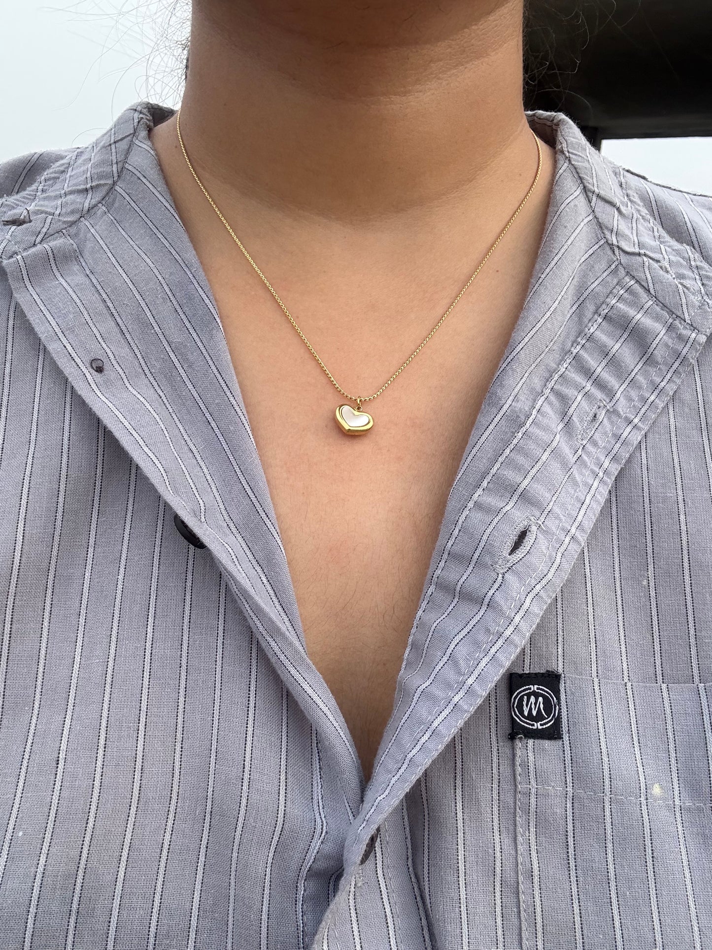 Minimalist Golden Heart Pendant Necklace