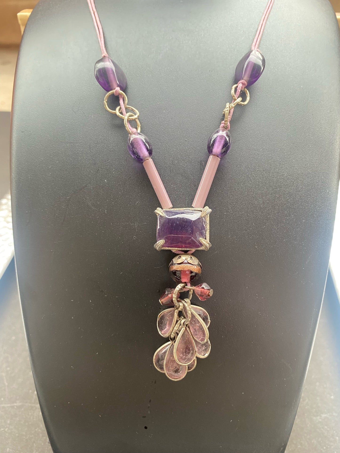 Rustic Tribal-Inspired Bead & Pendant Necklace