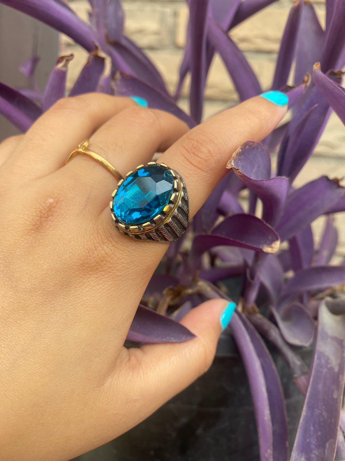 Royal Blue Statement Gemstone Ring