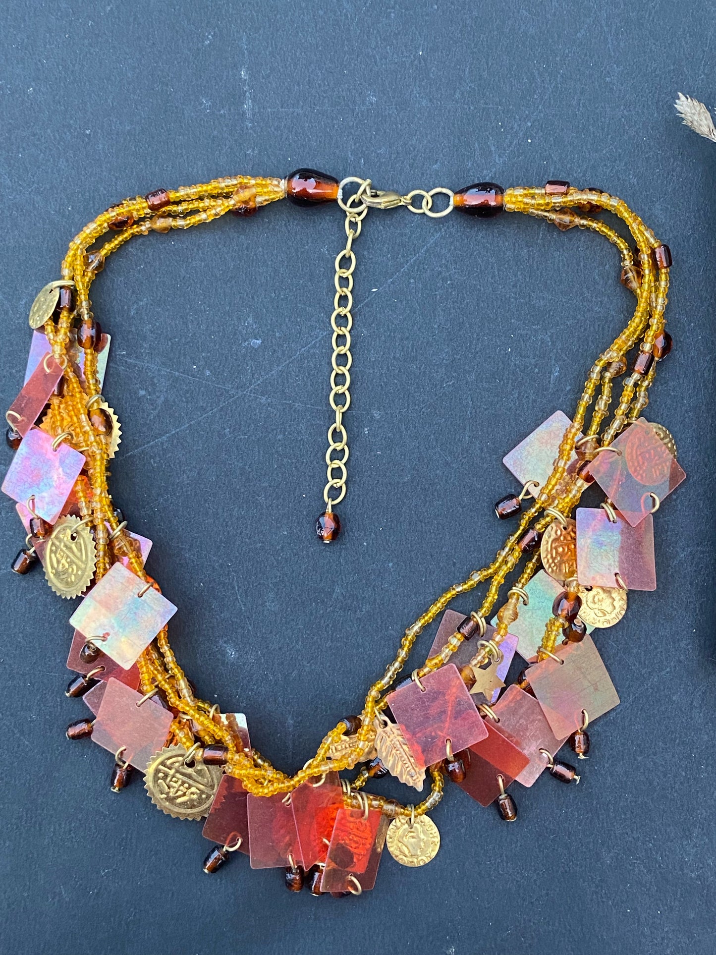 Bohemian Fire Mosaic Necklace
