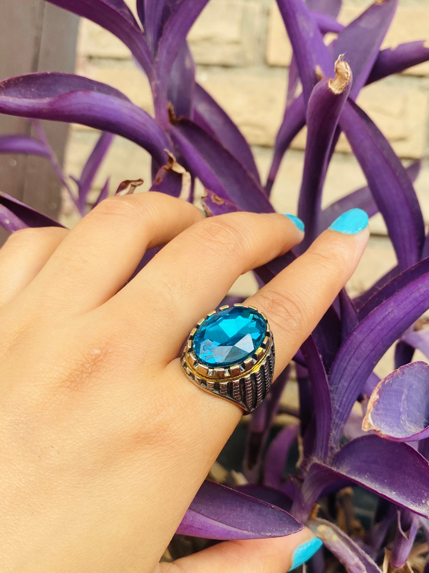 Royal Blue Statement Gemstone Ring