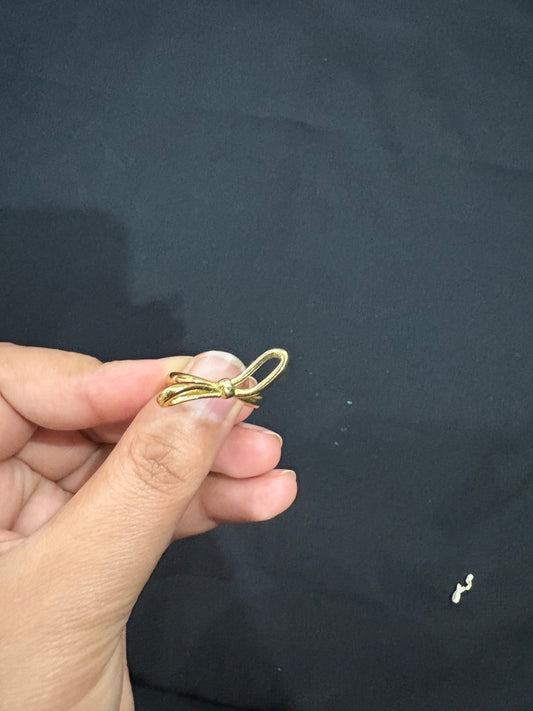 Elegant Gold Bow Knot Ring