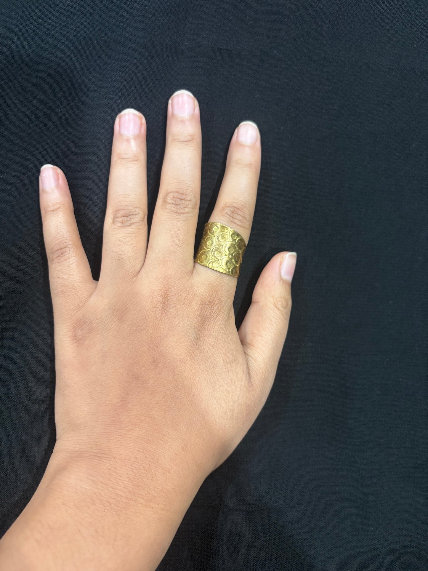 Bold Antique Gold Adjustable Ring