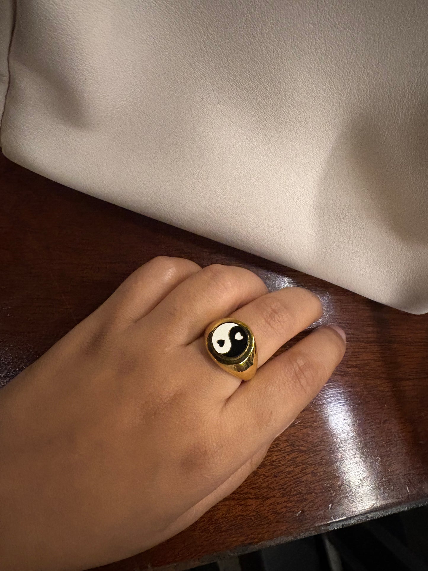 Yin-Yang Heart Balance Statement Ring