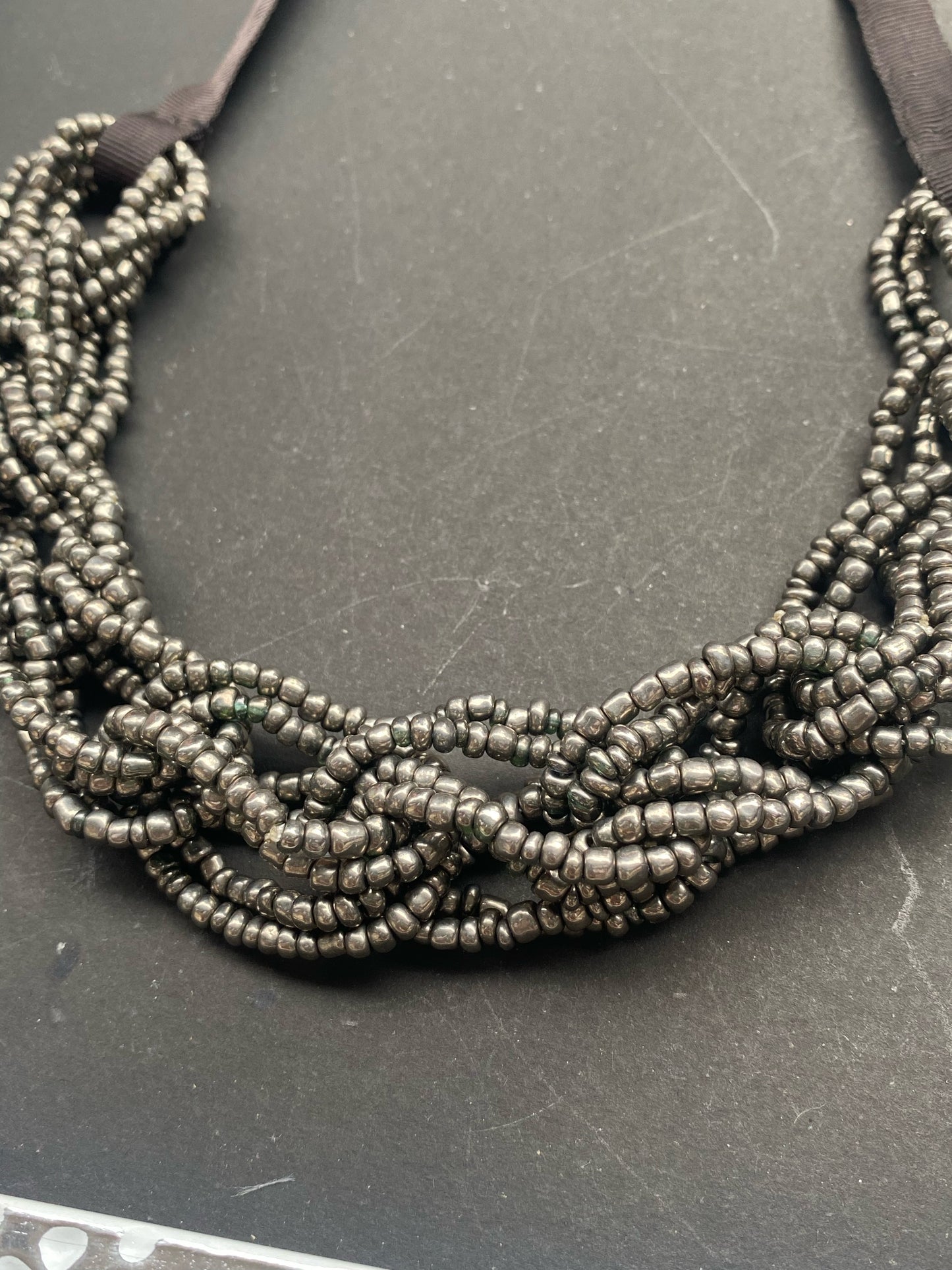 Handcrafted Beaded Braided Necklace