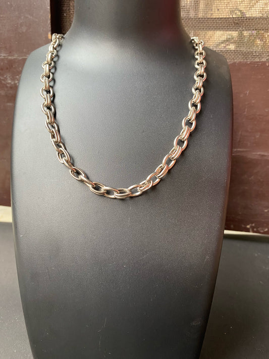 Classic Silver-Tone Chain Necklace