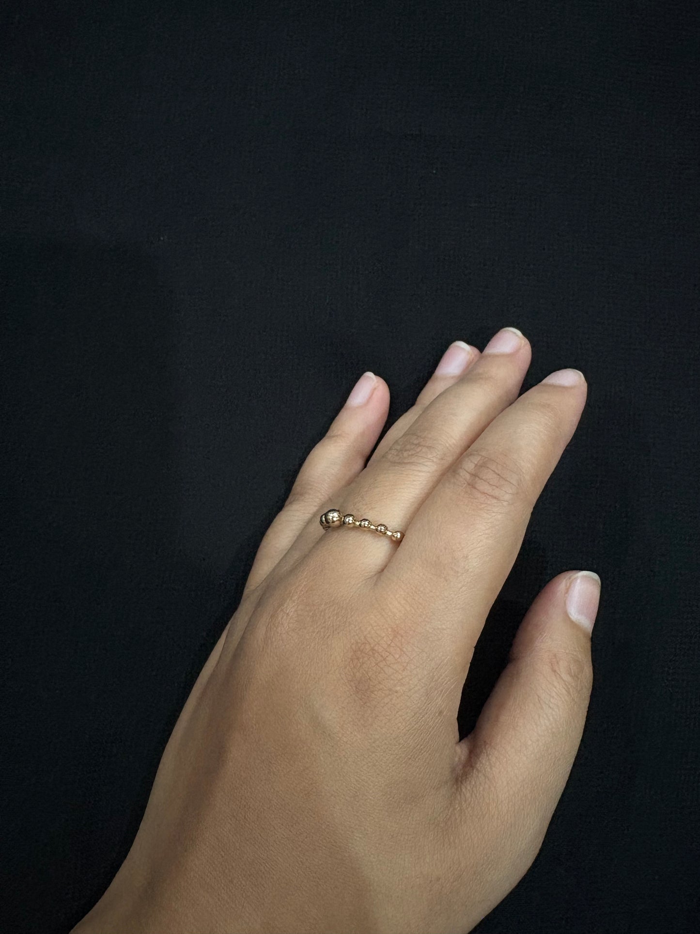 Gold Beaded Band Ring – Minimal Everyday Jewelry