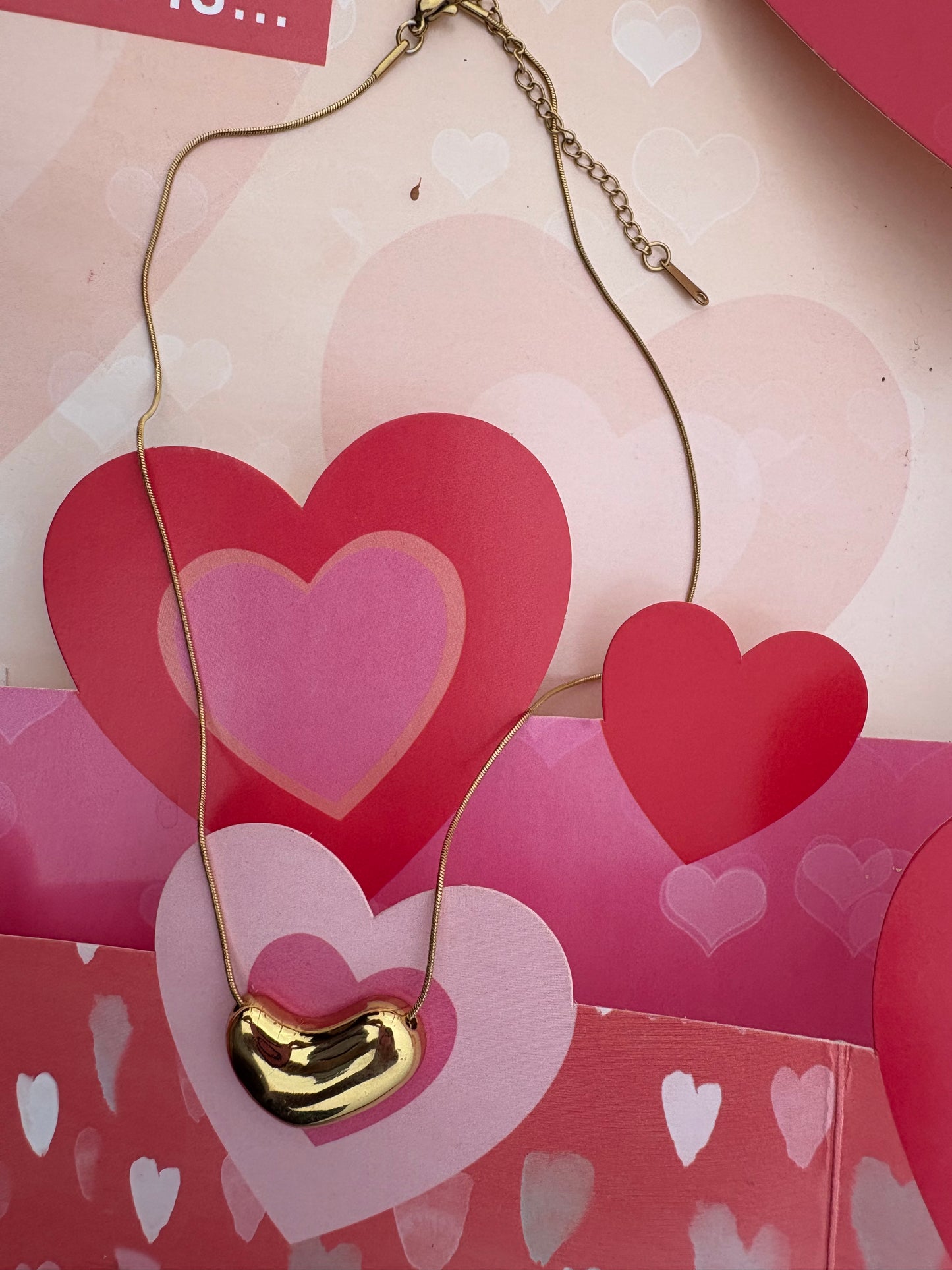 Golden Bean Pendant Necklace