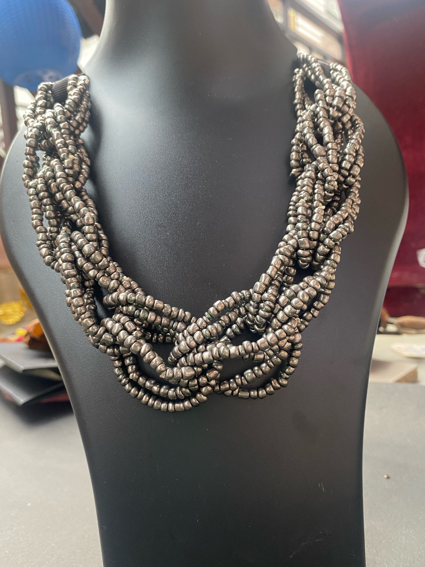 Handcrafted Beaded Braided Necklace