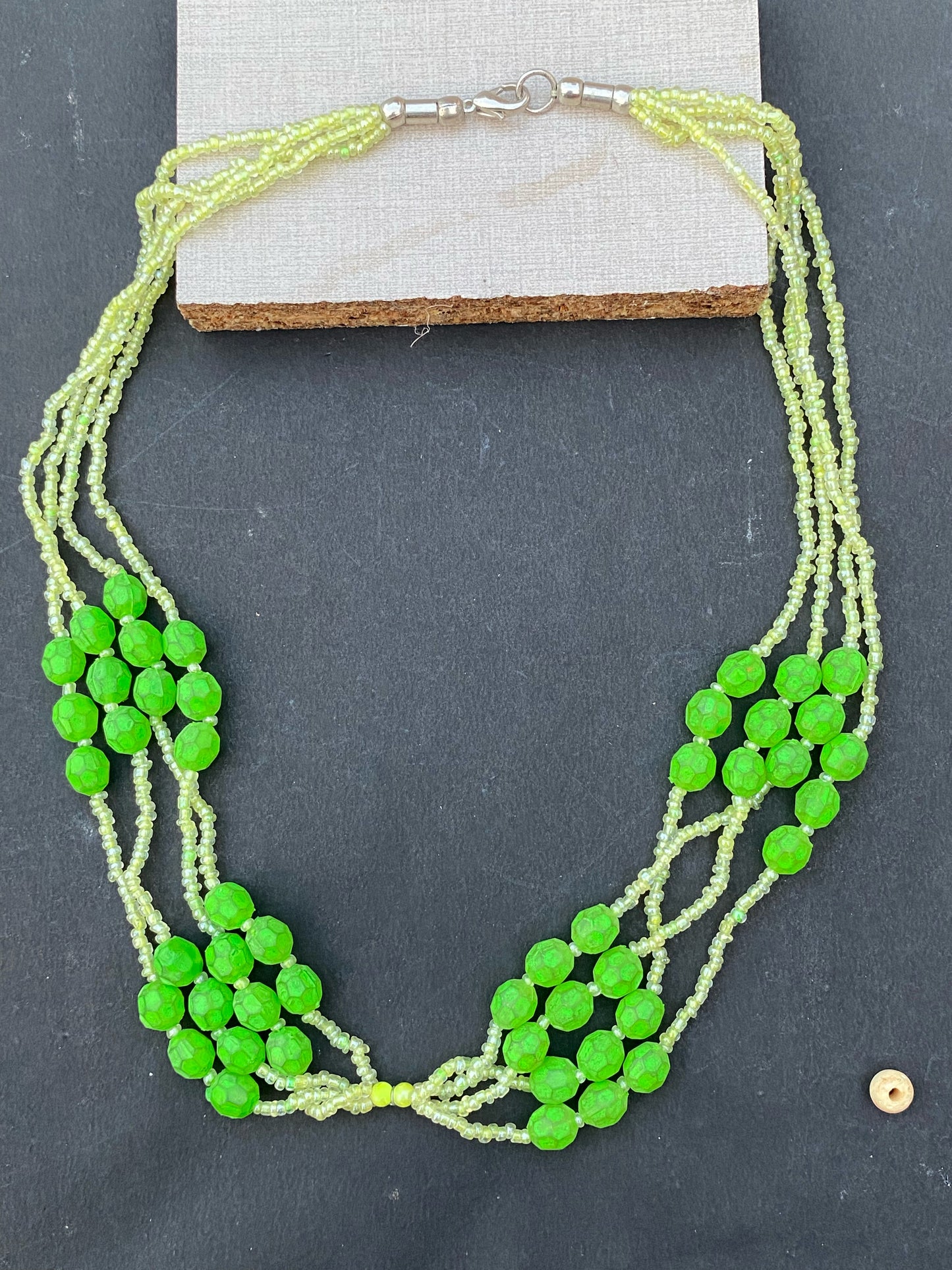 Lime Pop Beaded Statement Necklace