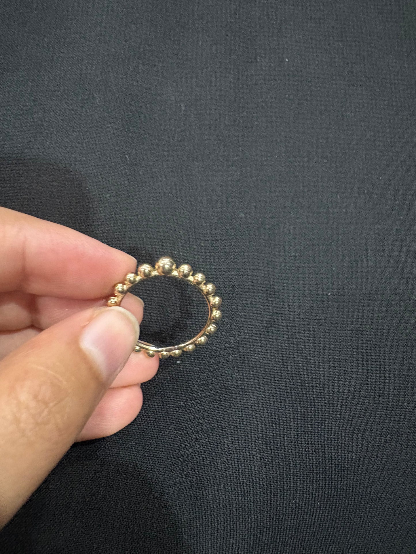 Gold Beaded Band Ring – Minimal Everyday Jewelry