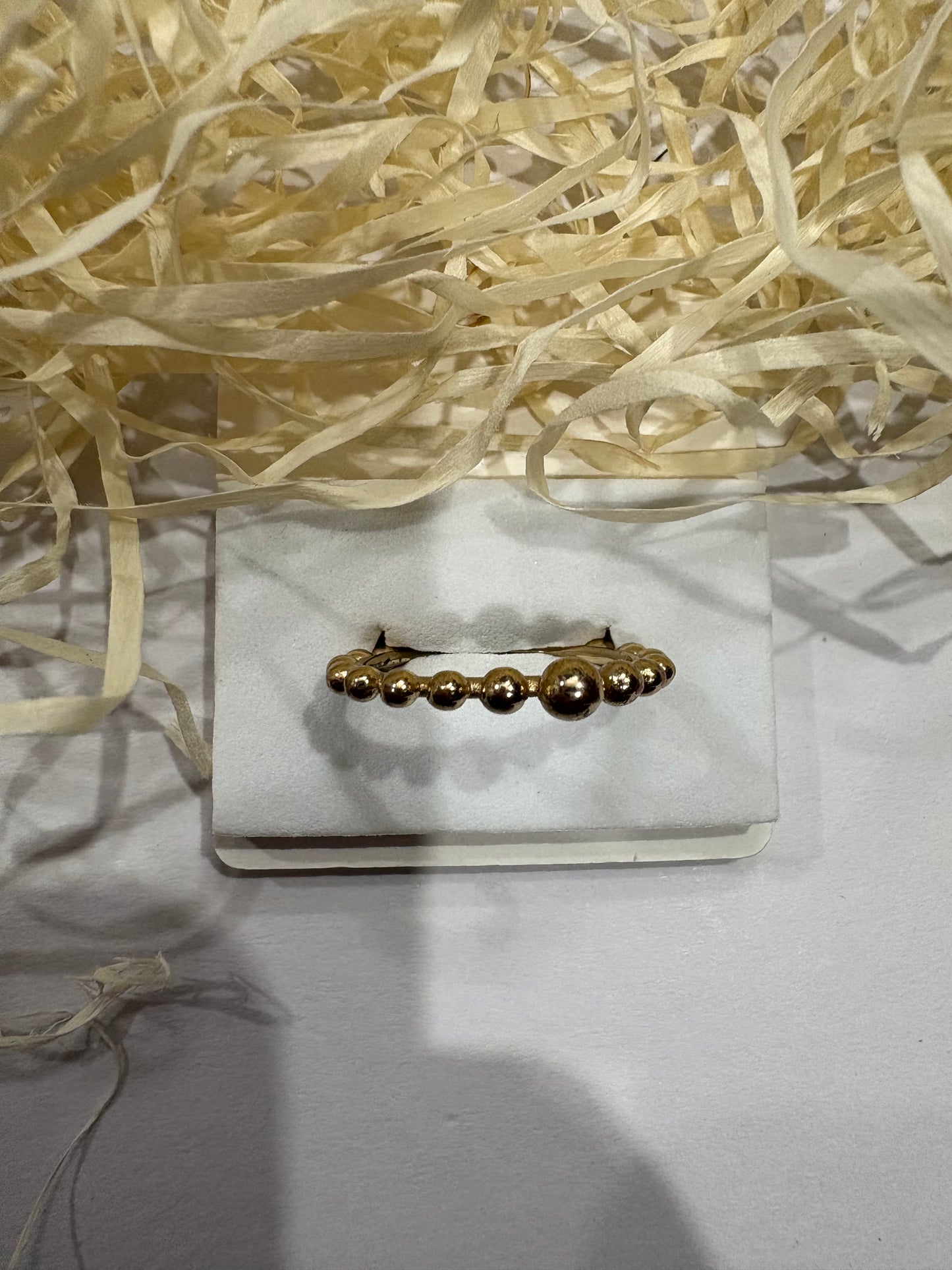 Gold Beaded Band Ring – Minimal Everyday Jewelry