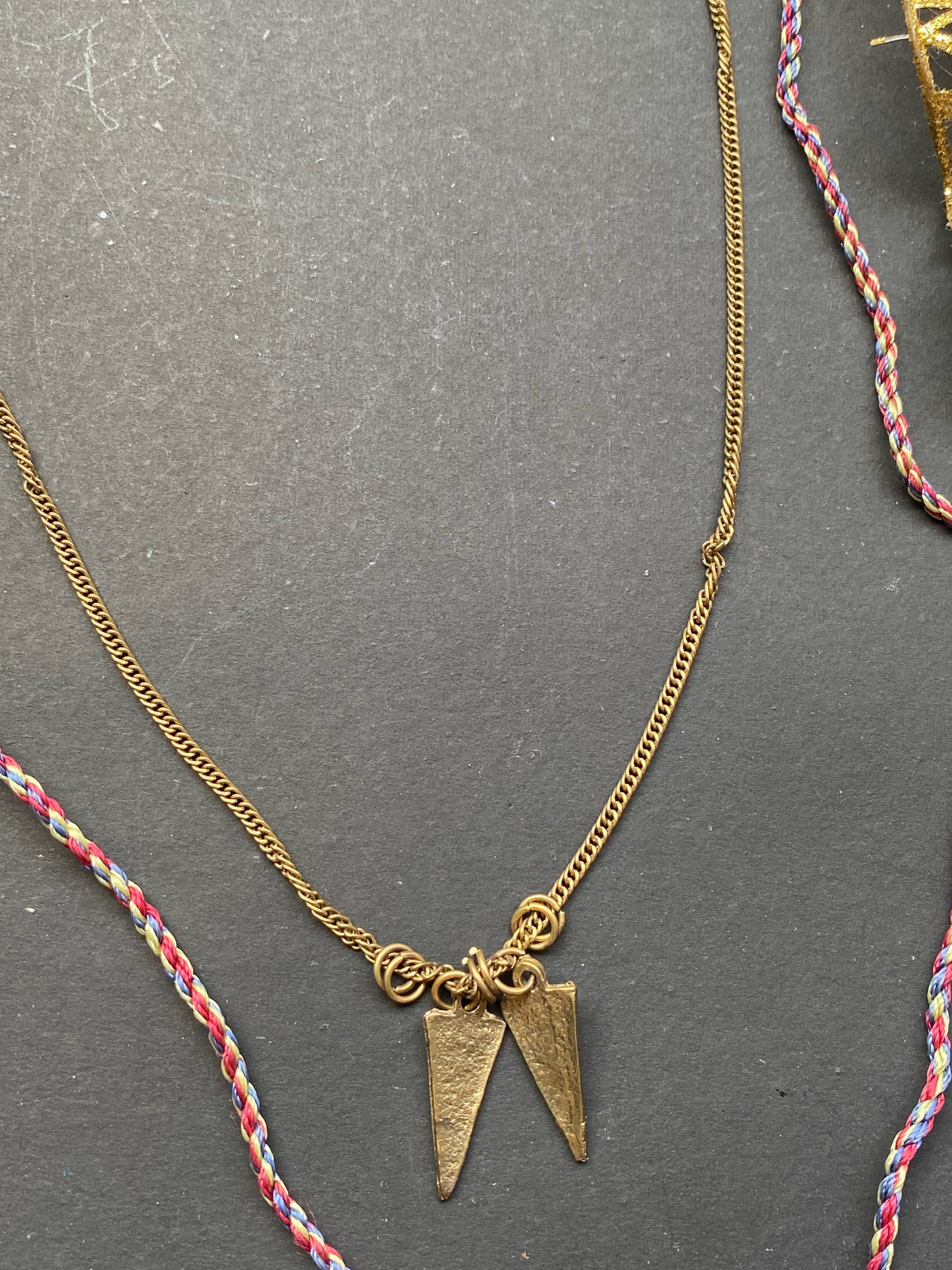 Bohemian Layered Necklace with Turquoise Stone & Tassel Pendant