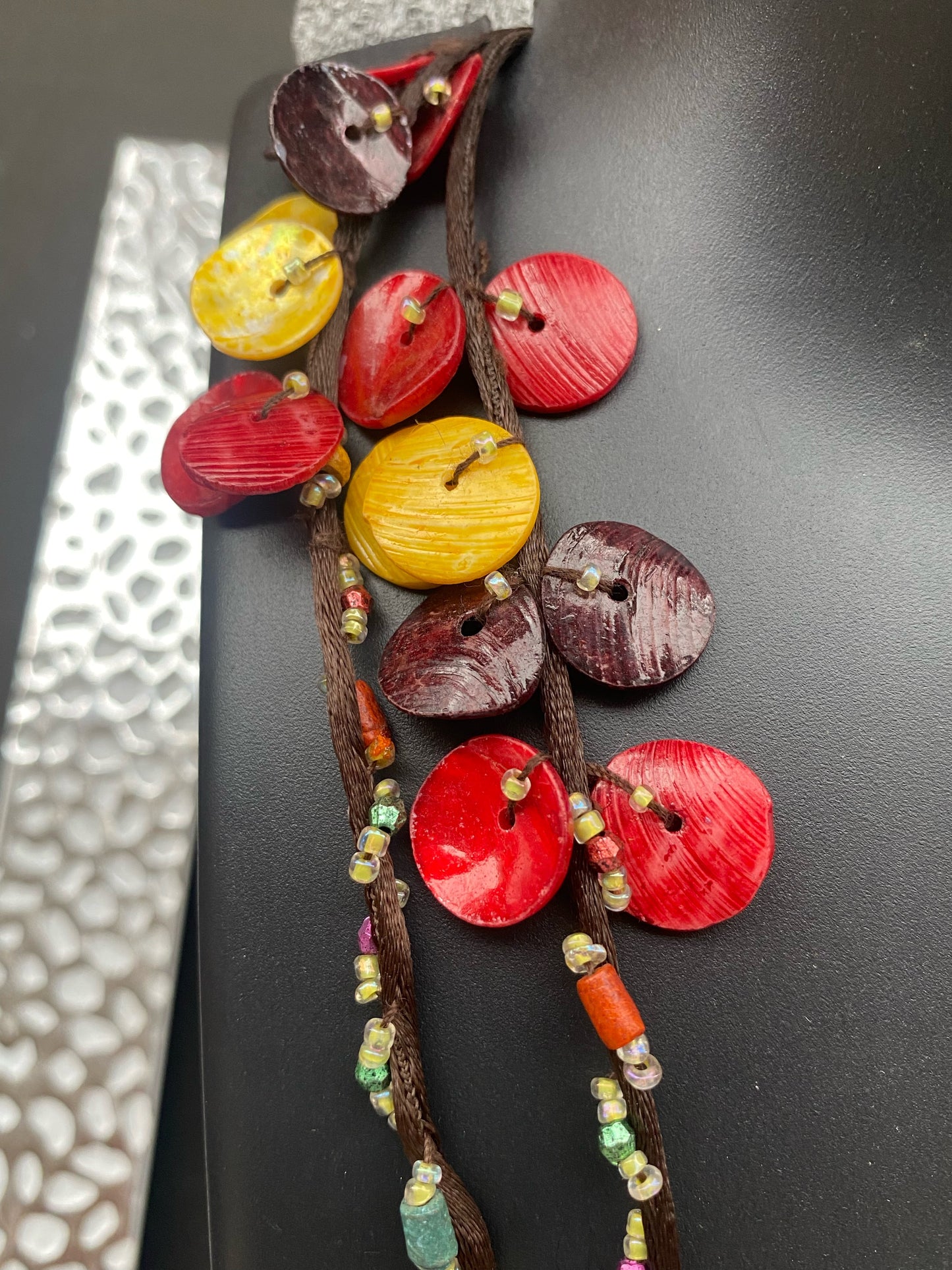 Boho Multicolor Shell & Bead Layered Necklace