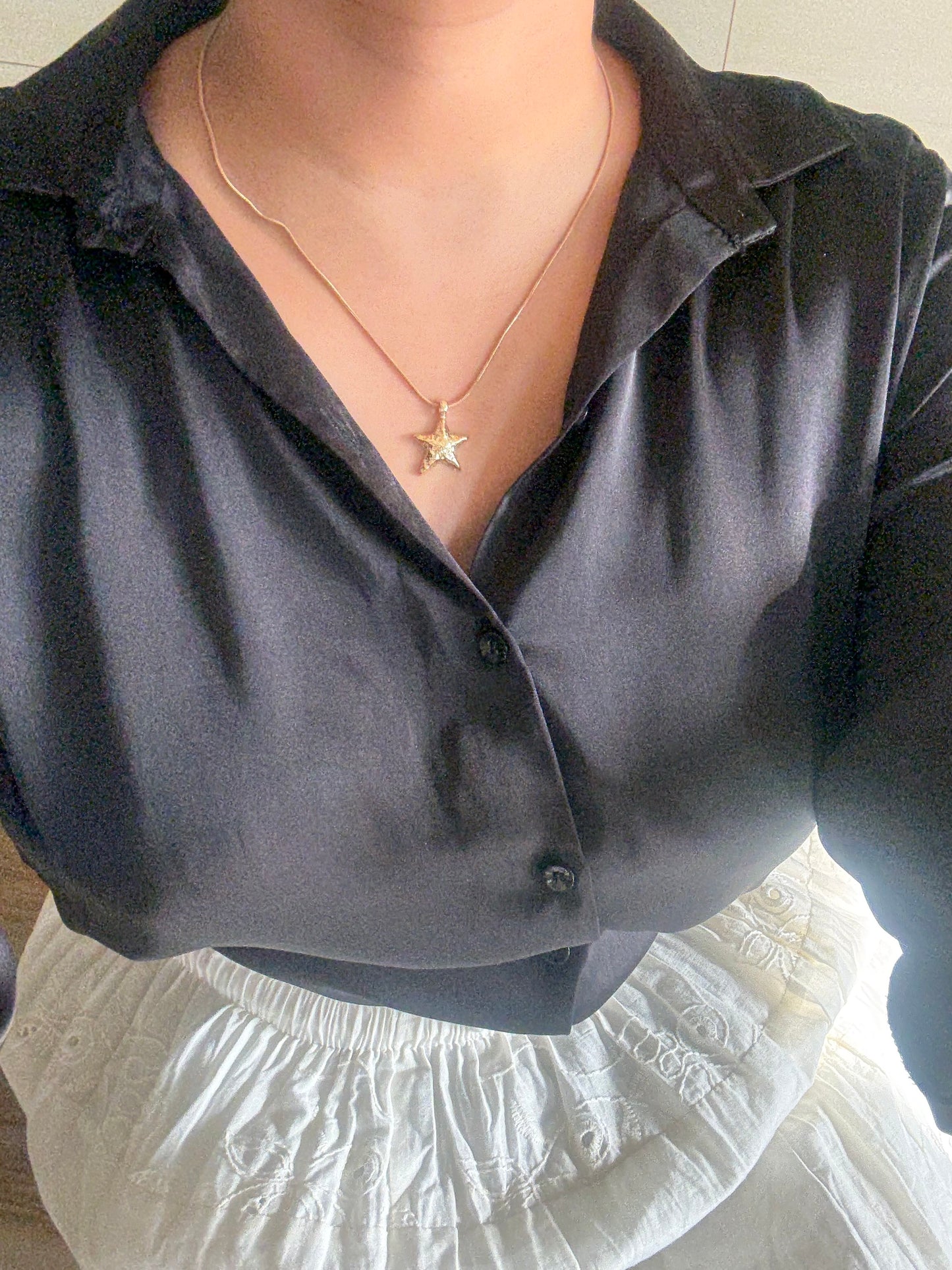 Pearl & Starfish Layered Necklace