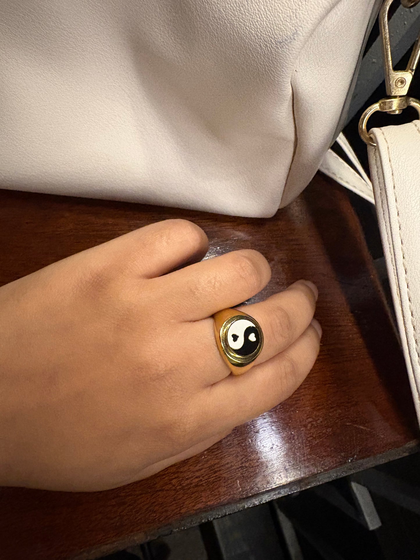 Yin-Yang Heart Balance Statement Ring
