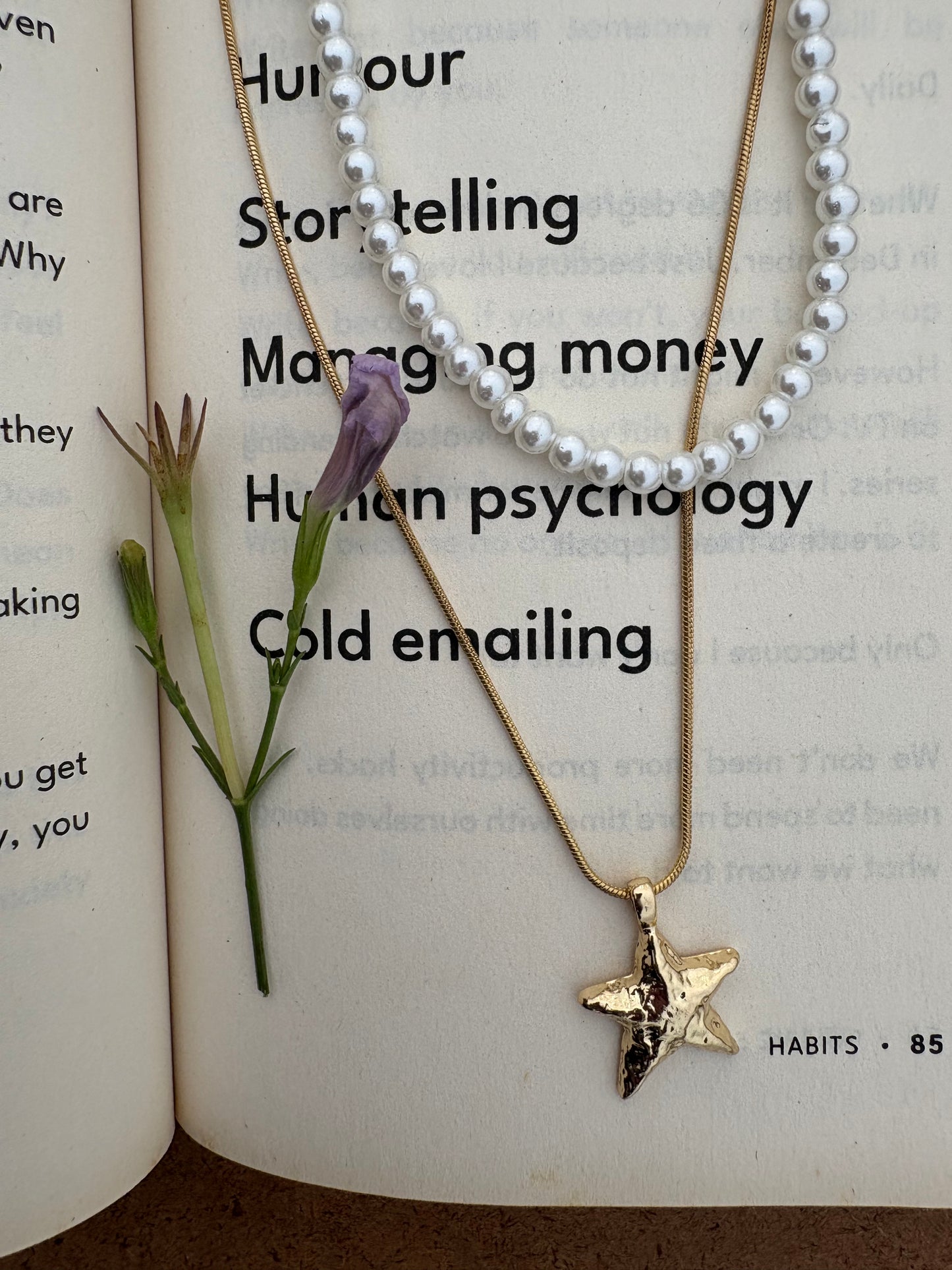 Pearl & Starfish Layered Necklace