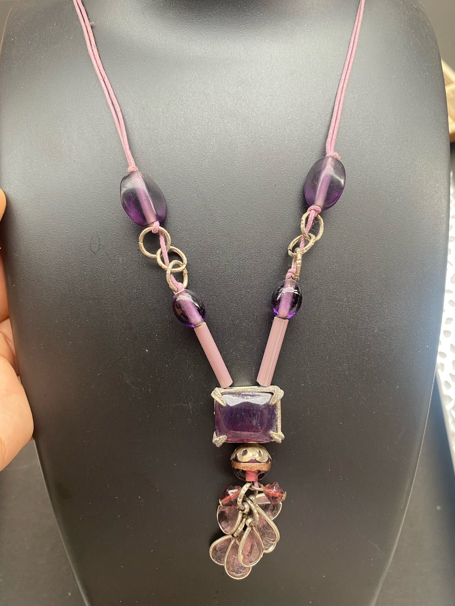 Rustic Tribal-Inspired Bead & Pendant Necklace