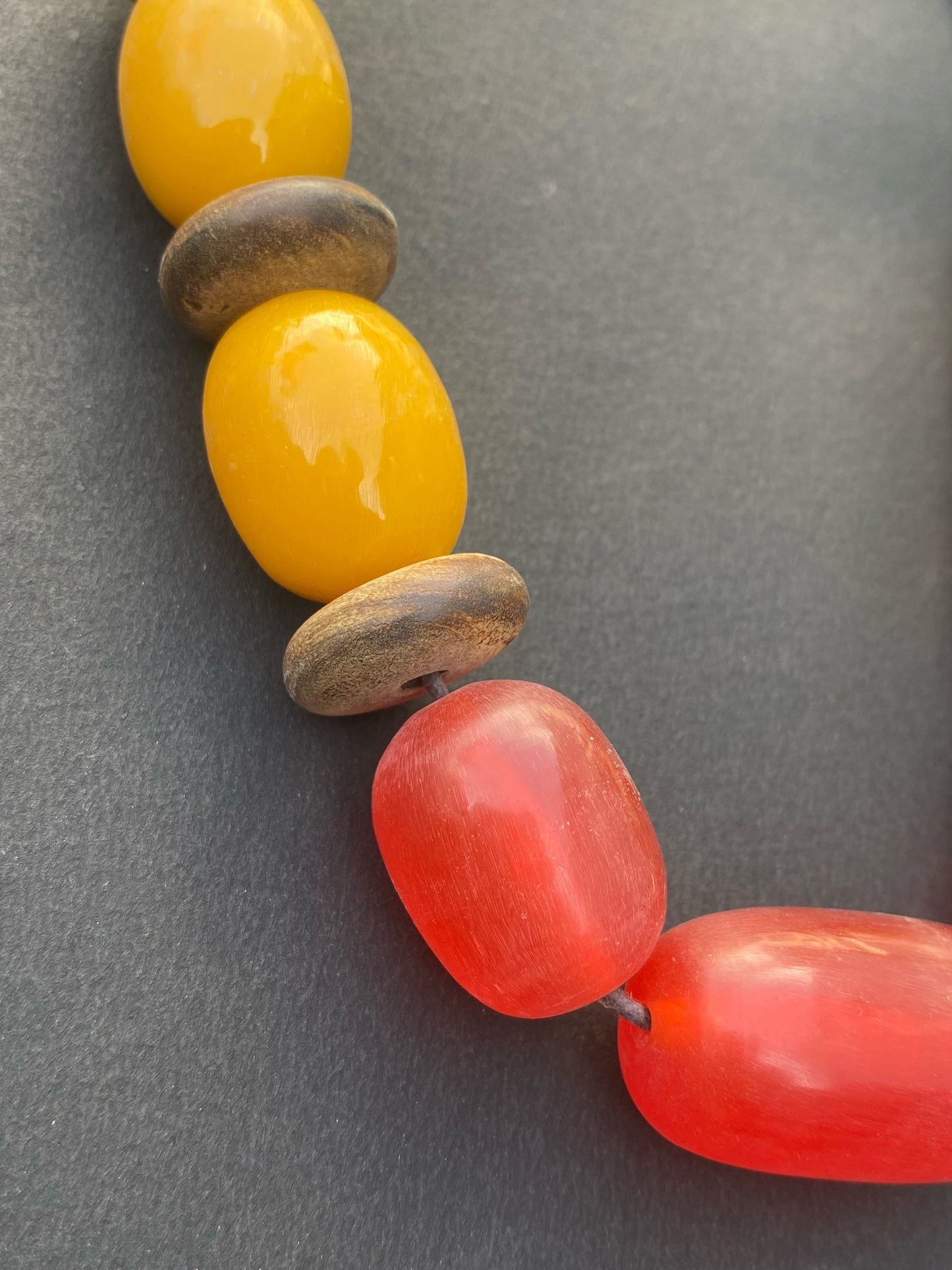 Bold Earthtone Tribal Beaded Necklace