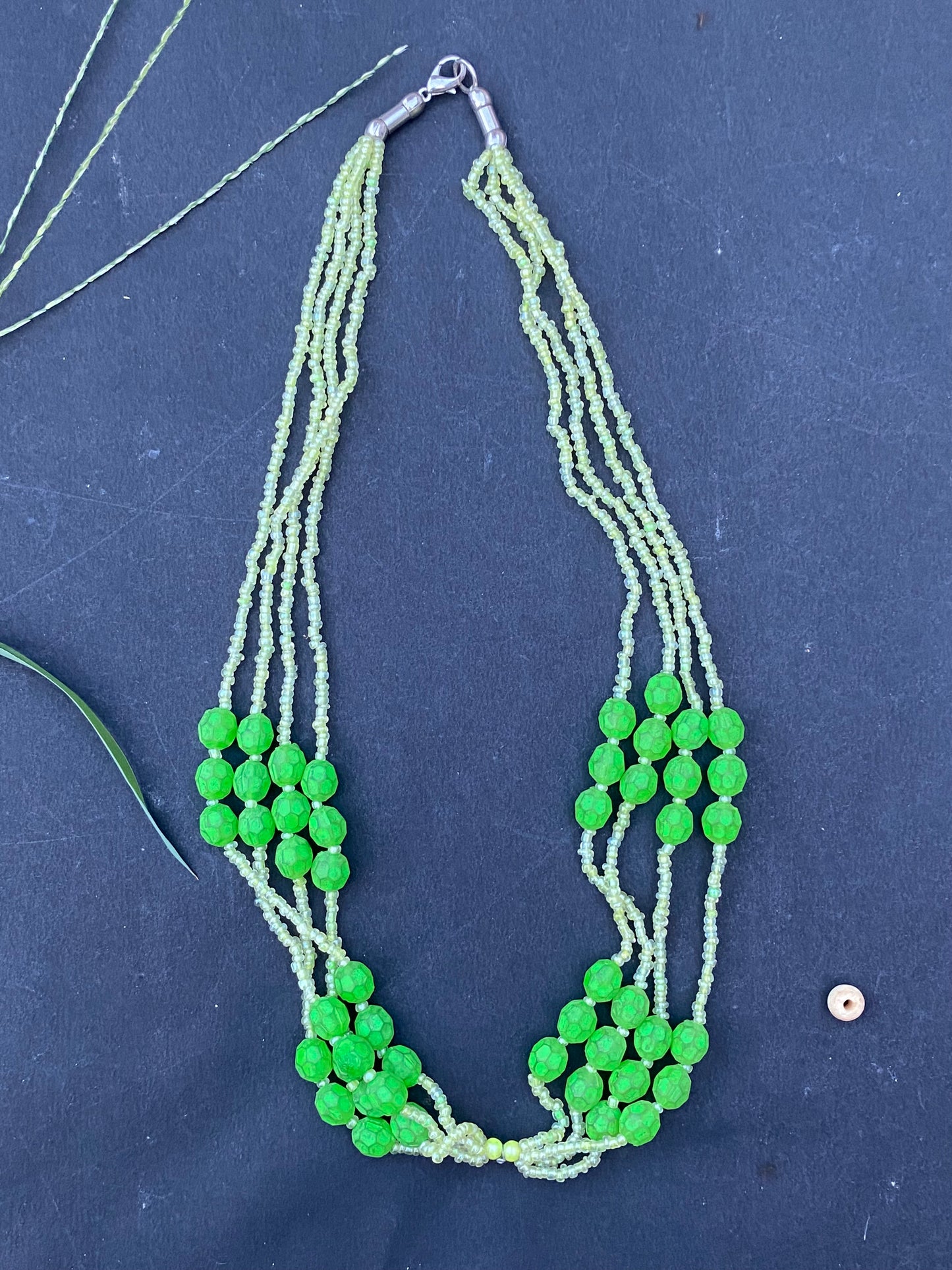 Lime Pop Beaded Statement Necklace