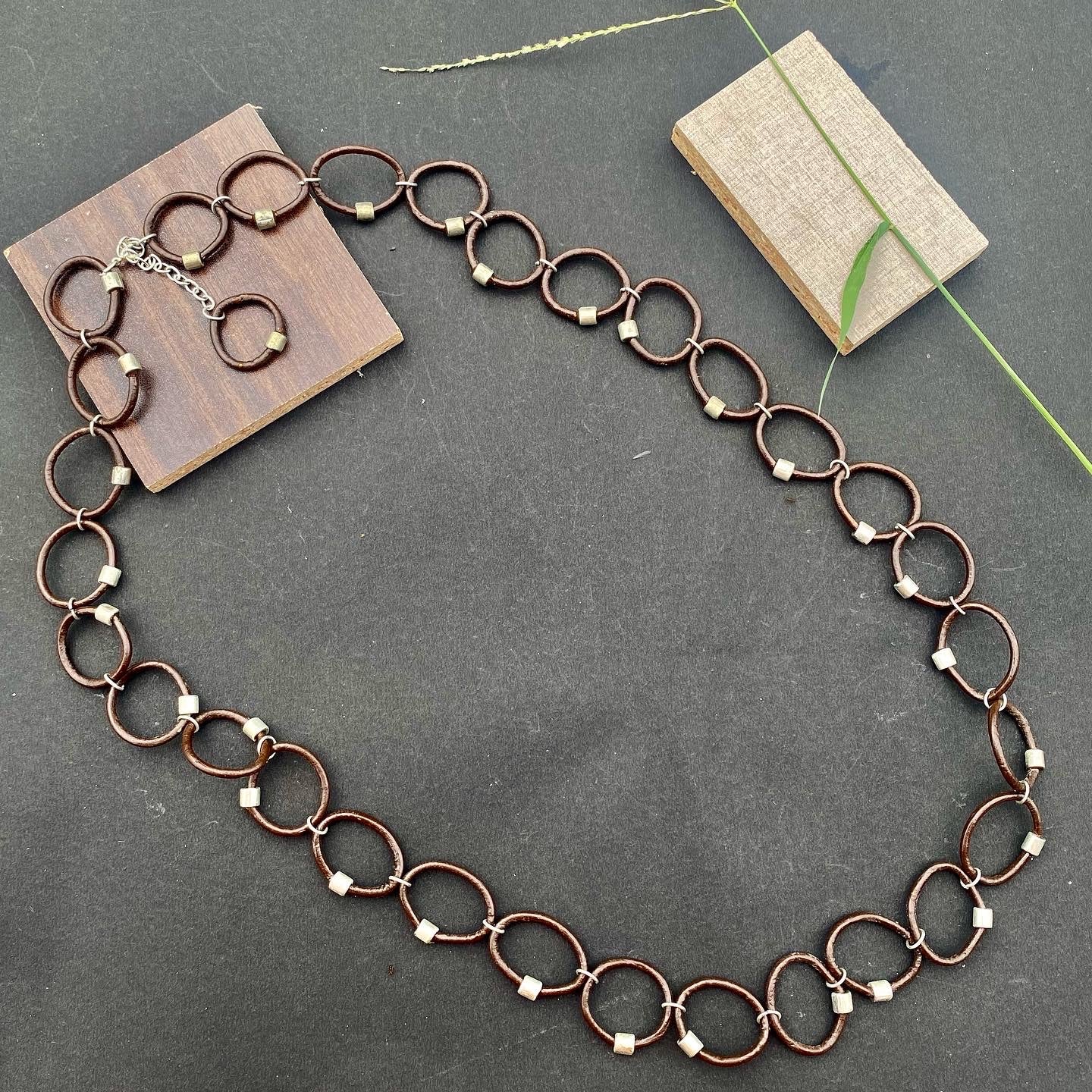 Antique Copper Oval-Link Necklace
