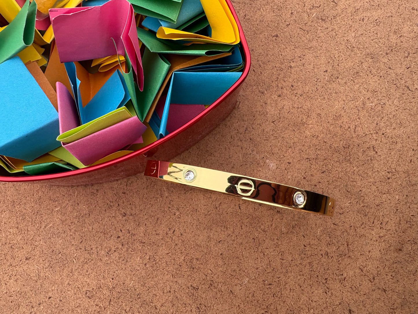 luxury-inspired gold bangle