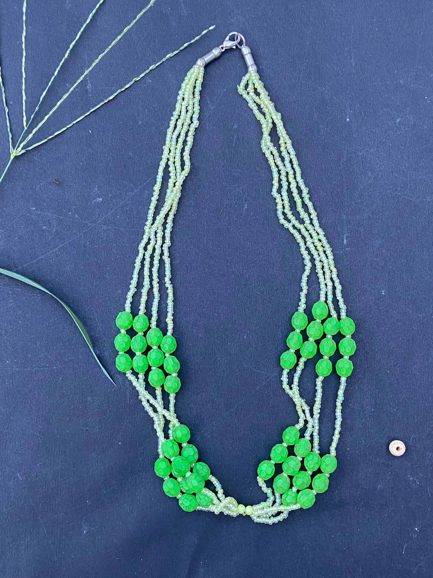Lime Pop Beaded Statement Necklace