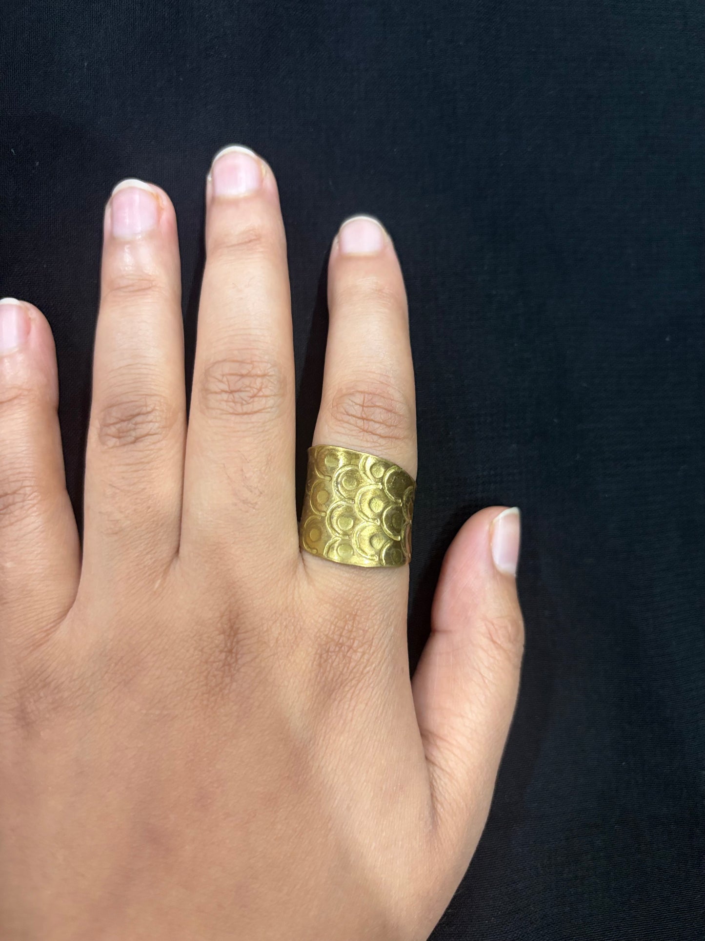 Bold Antique Gold Adjustable Ring