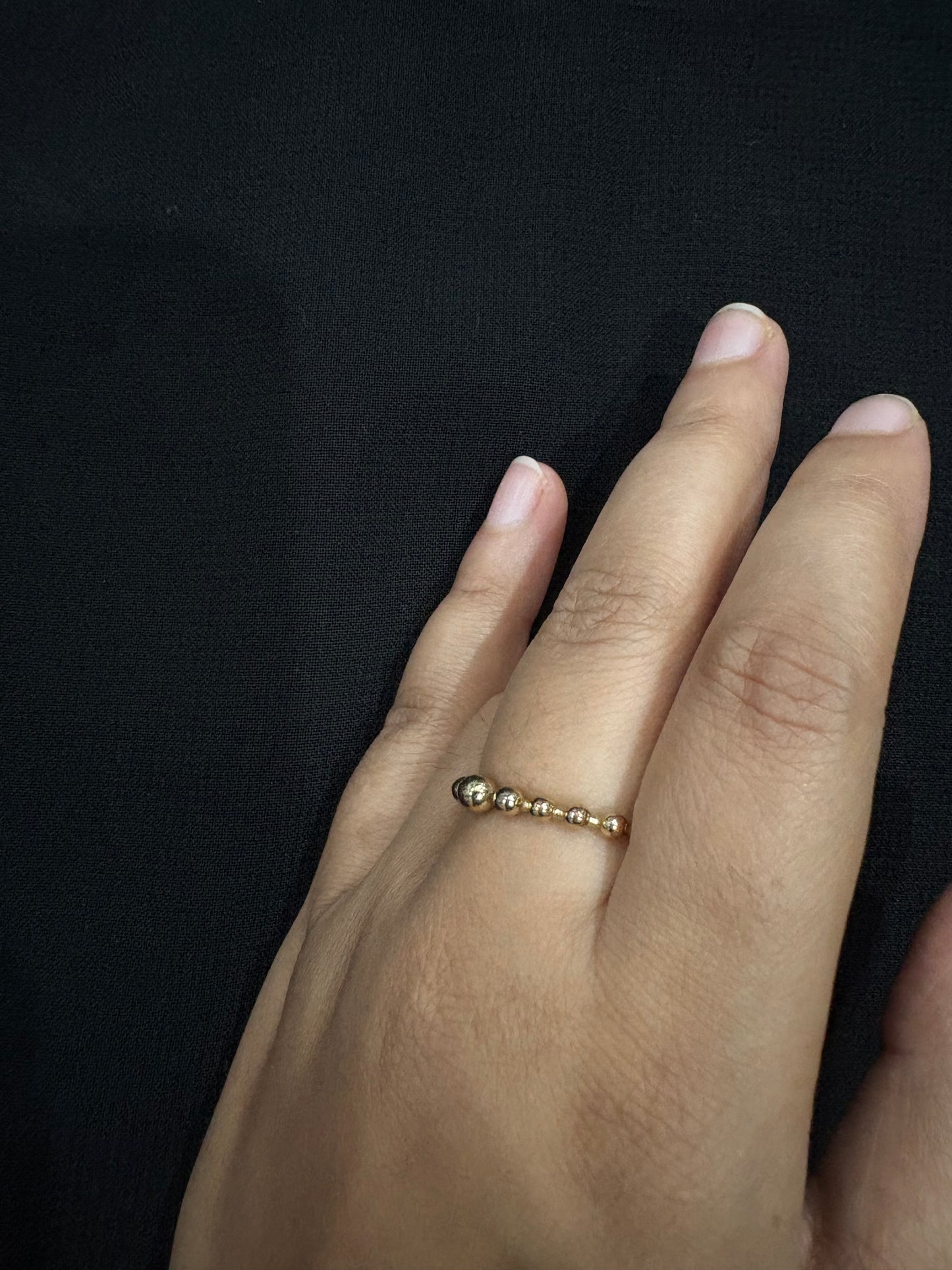Gold Beaded Band Ring – Minimal Everyday Jewelry
