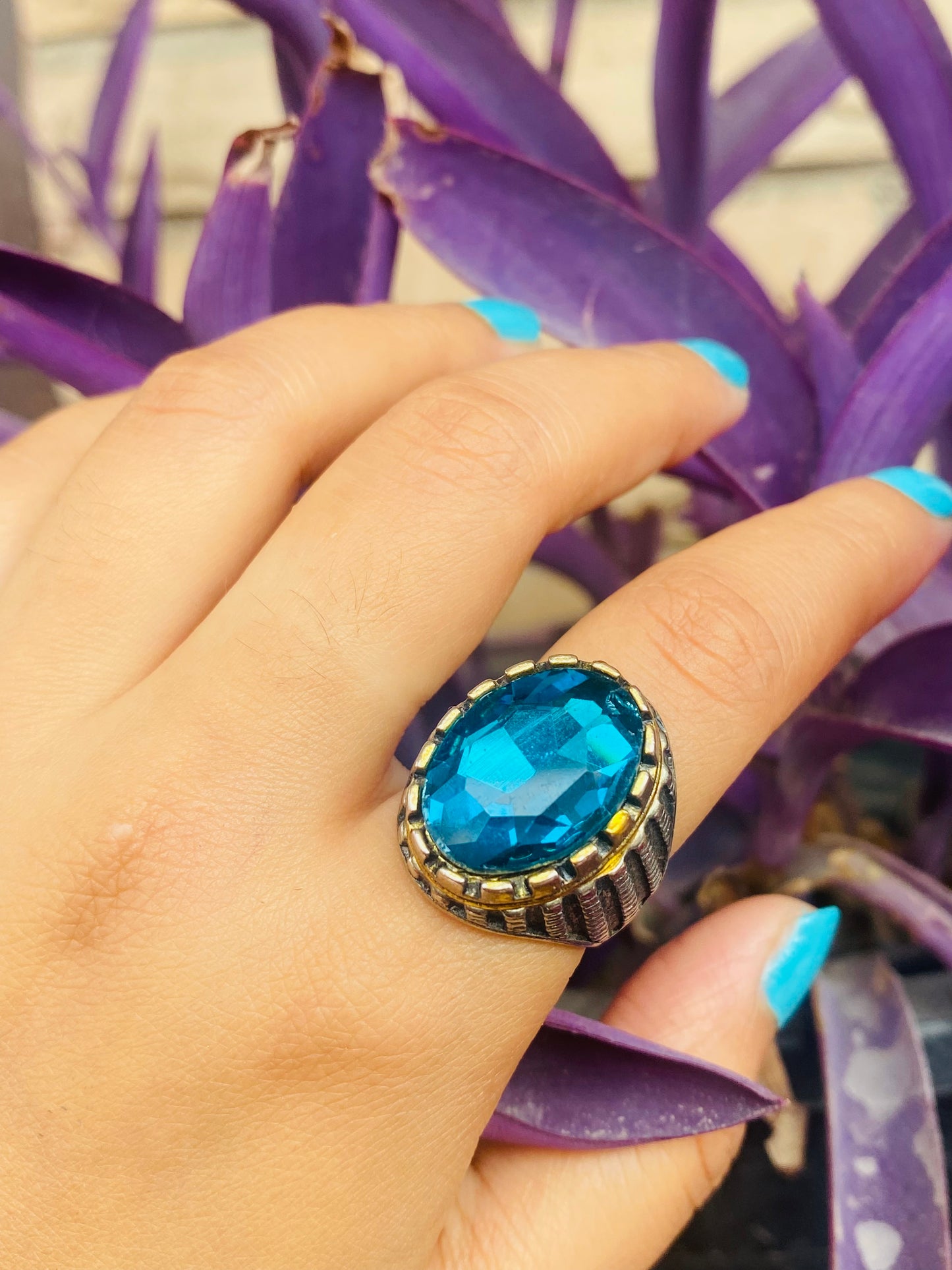 Royal Blue Statement Gemstone Ring