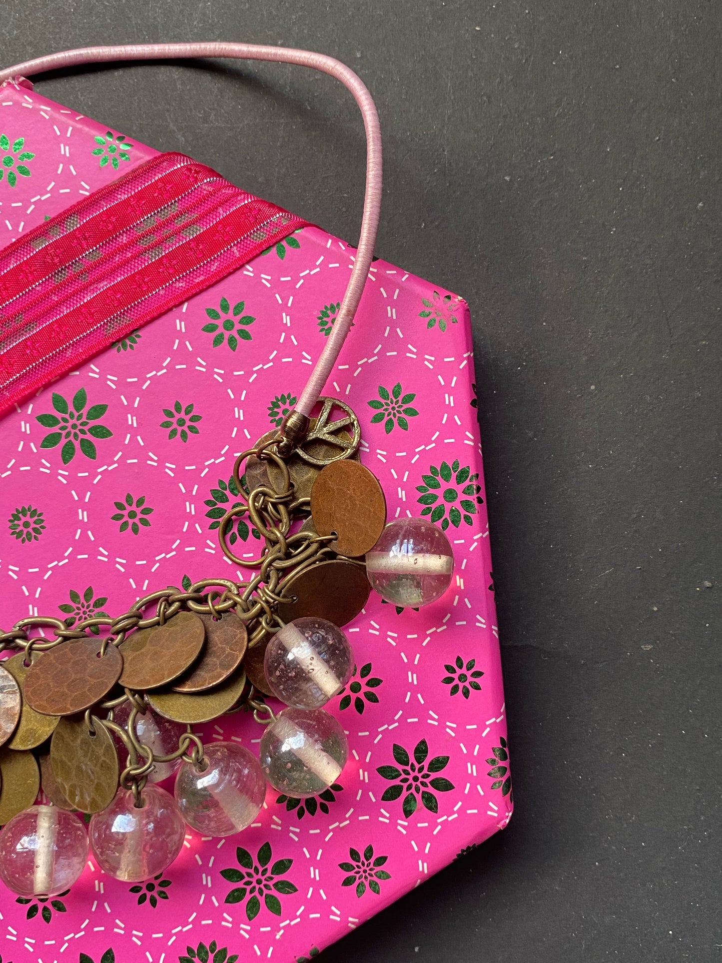 Rustic Charm Disc & Bead Statement Necklace