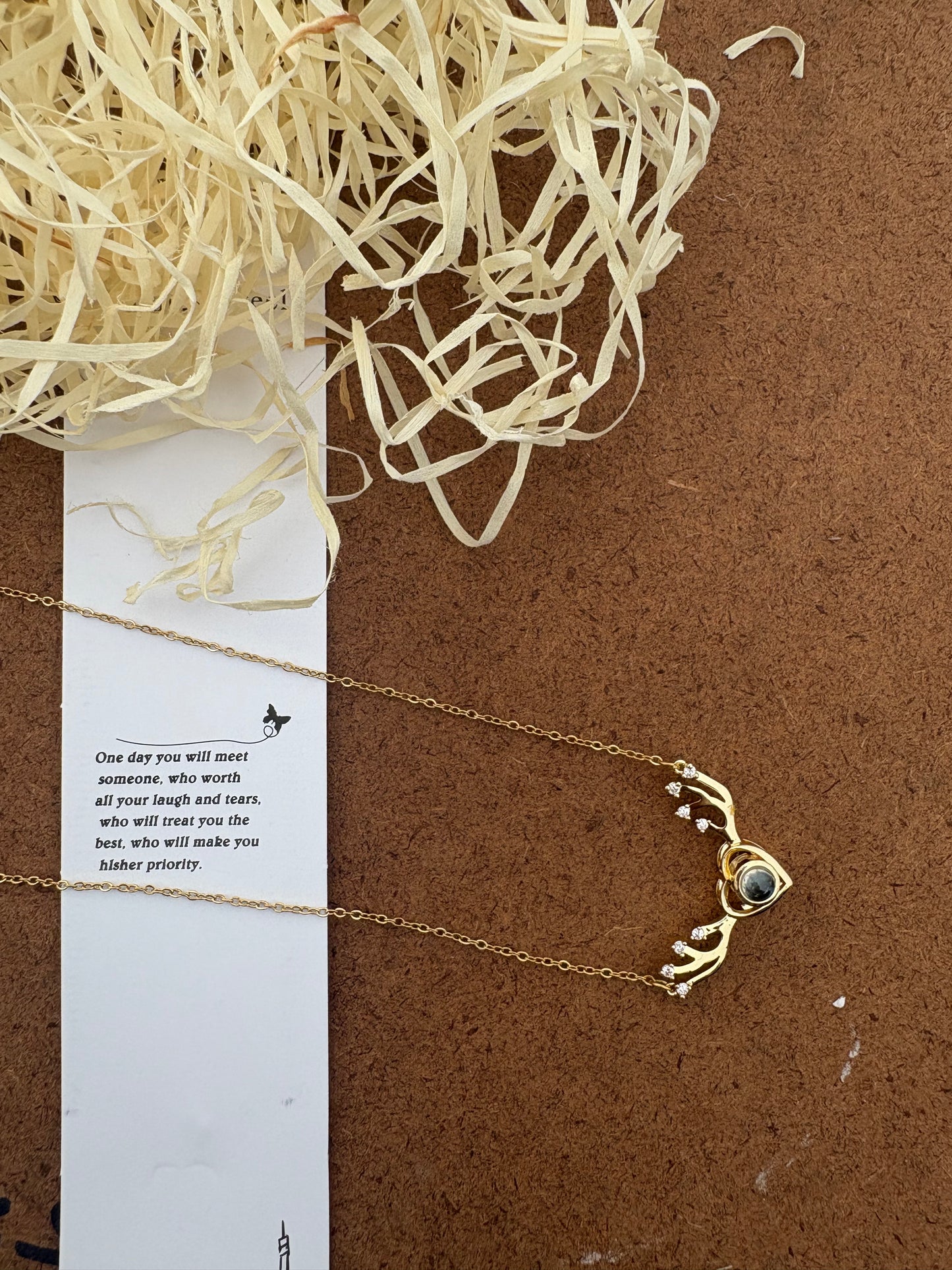 Heart & Antler “I Love You in 100 Languages” Projection Necklace