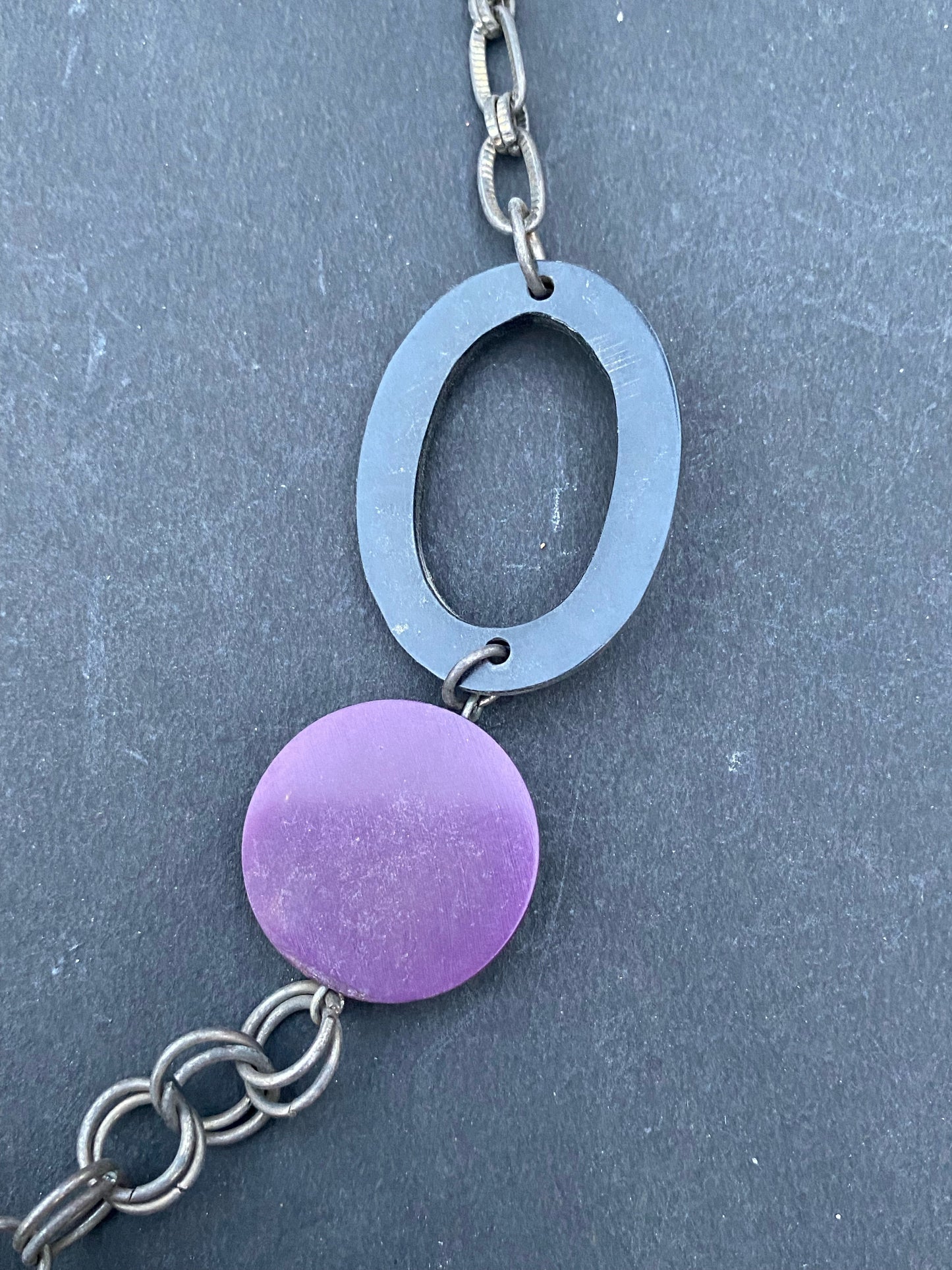 Statement Purple Pendant Necklace