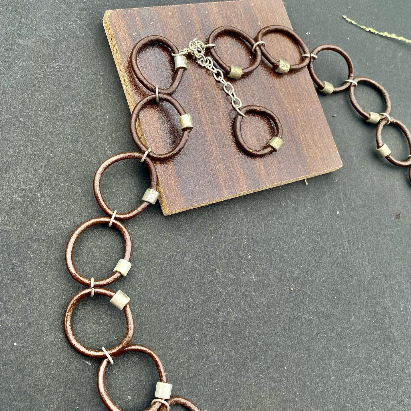 Antique Copper Oval-Link Necklace