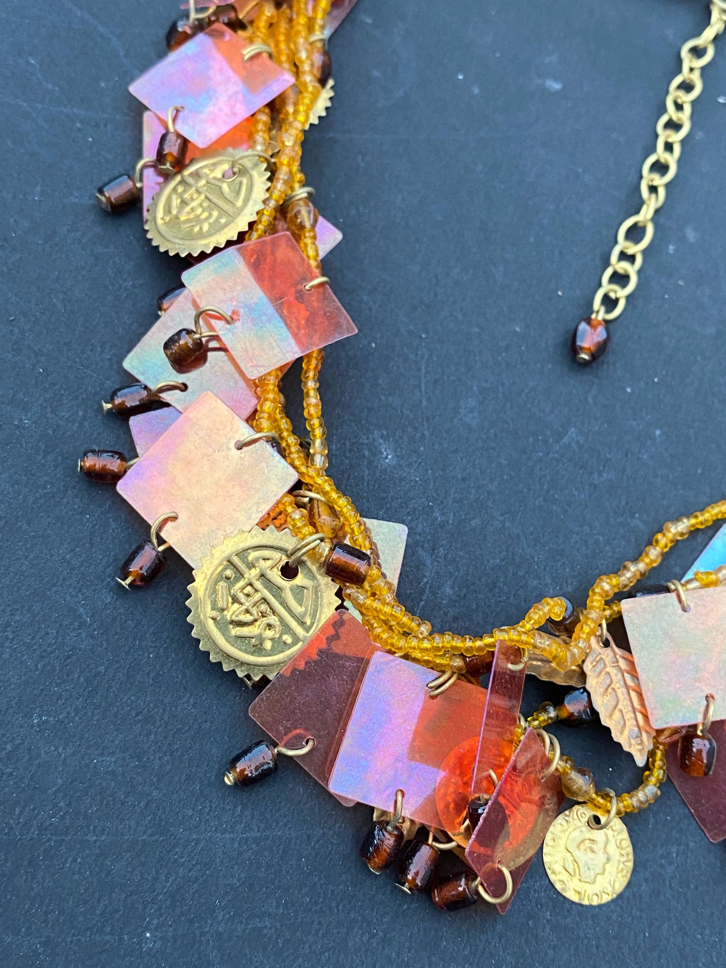 Bohemian Fire Mosaic Necklace