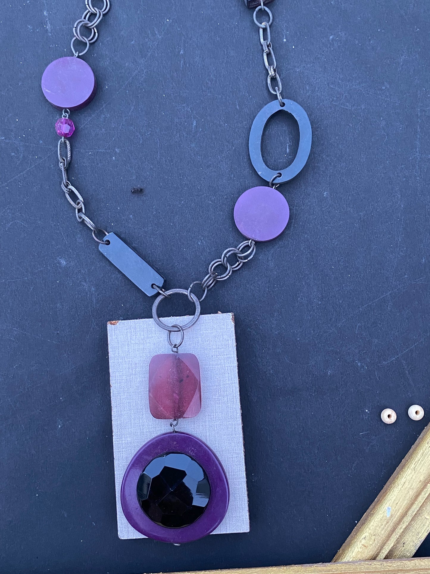 Statement Purple Pendant Necklace