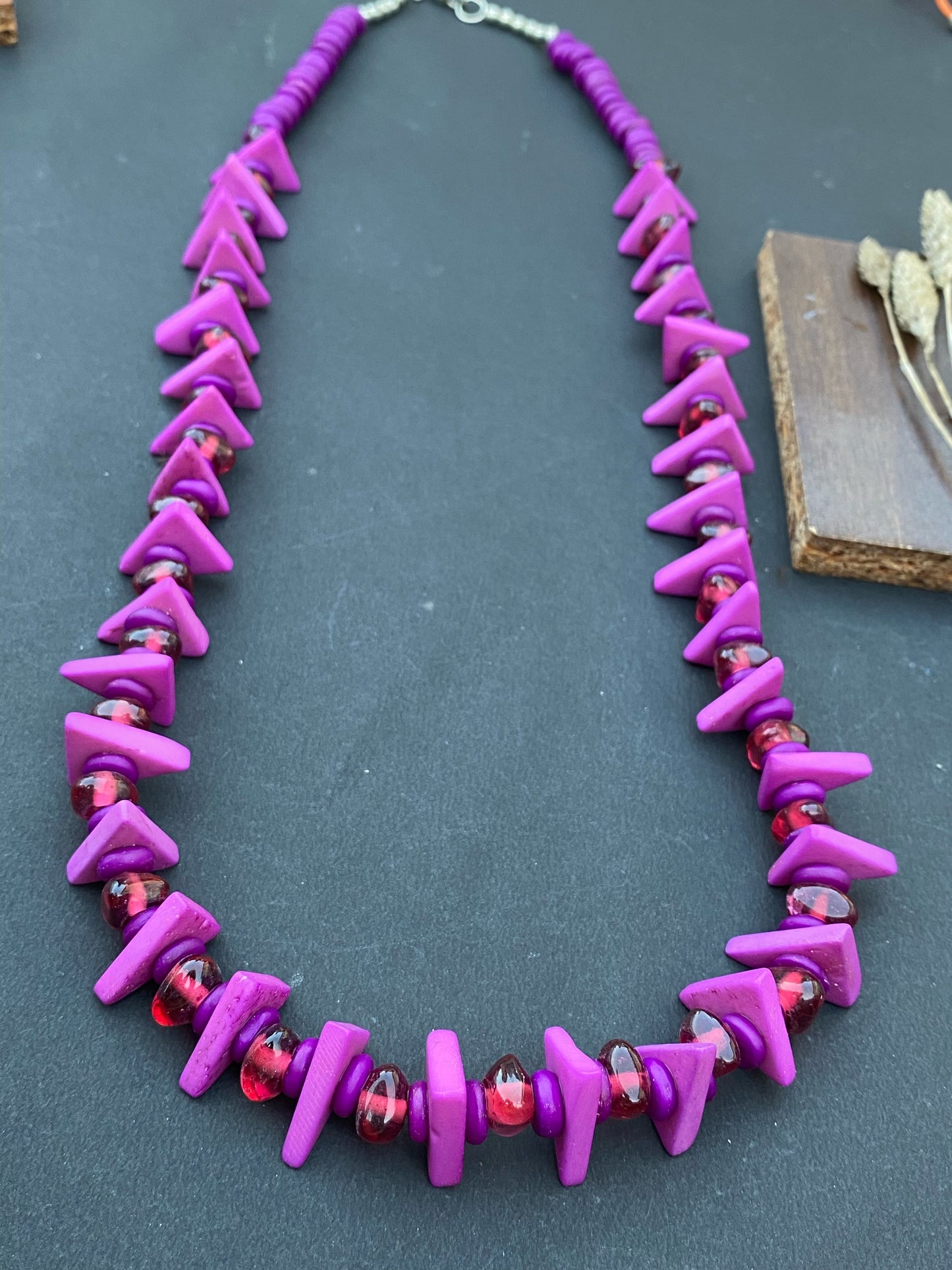 Boho Berry Beaded Necklace