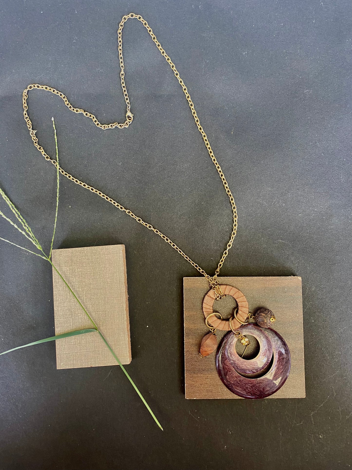 Boho Spiral Charm Pendant Necklace