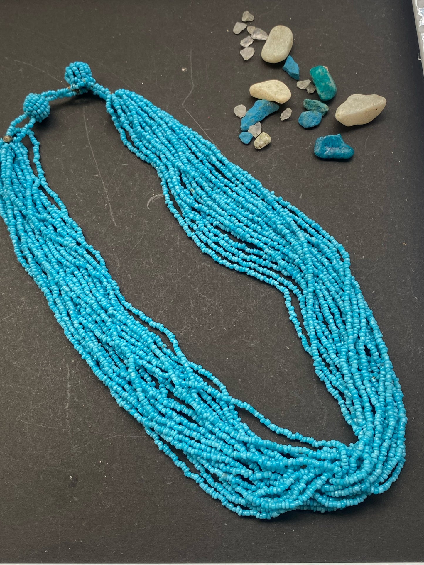 Multi-Strand Turquoise Beaded Necklace – Beachy Boho Vibes
