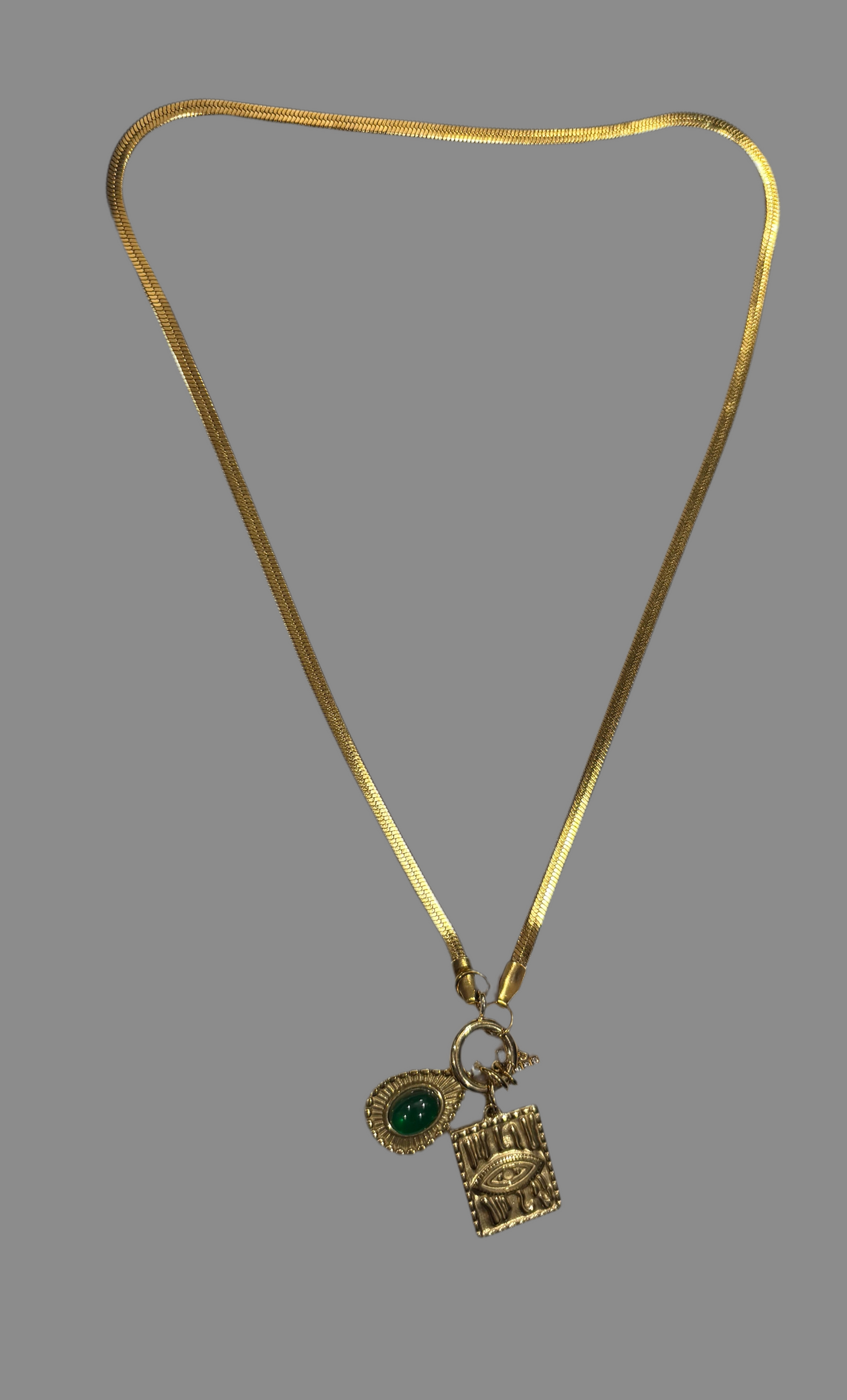 Golden Trio Pendant Necklace