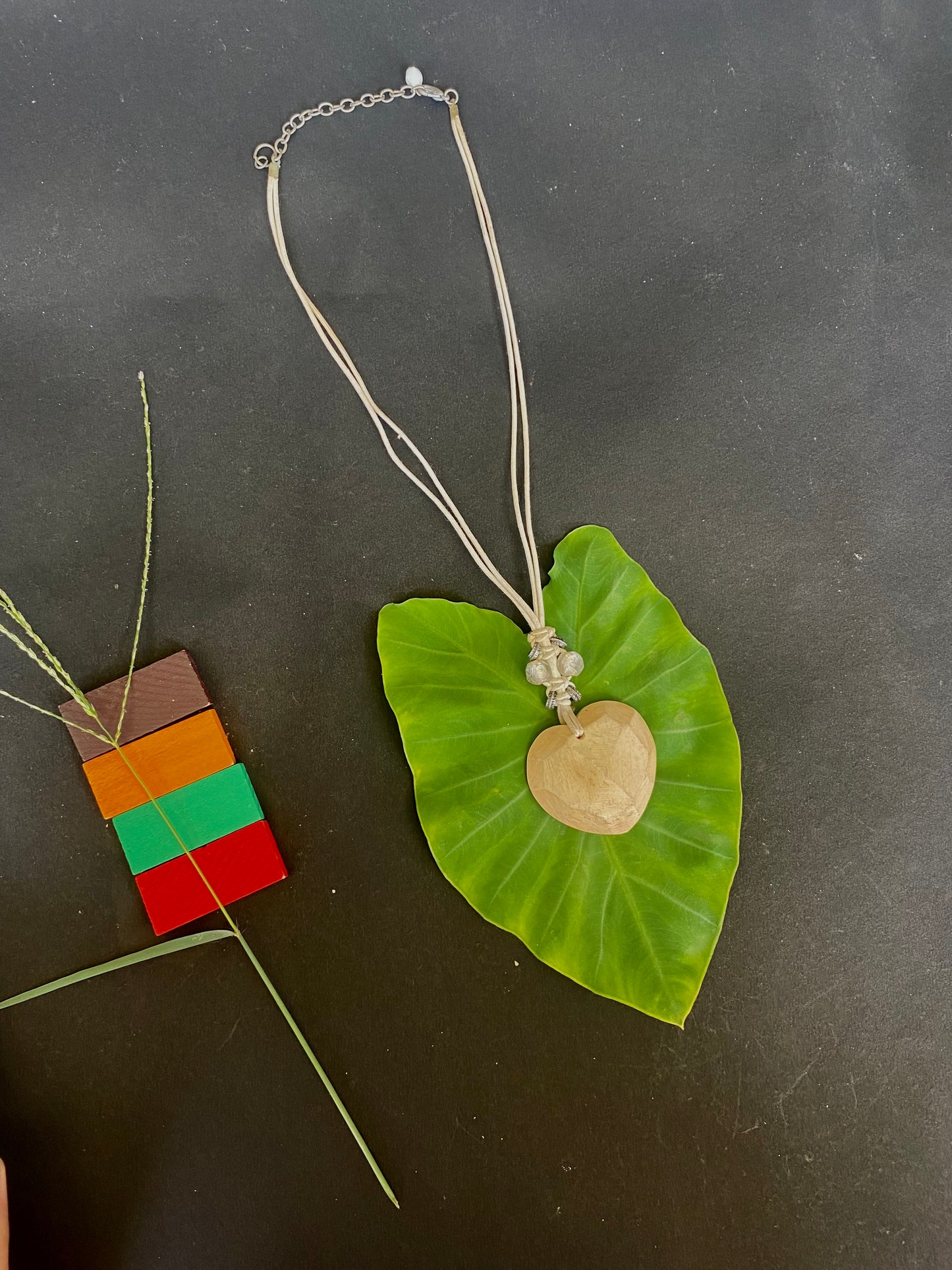 Handmade Wooden Heart Pendant Necklace