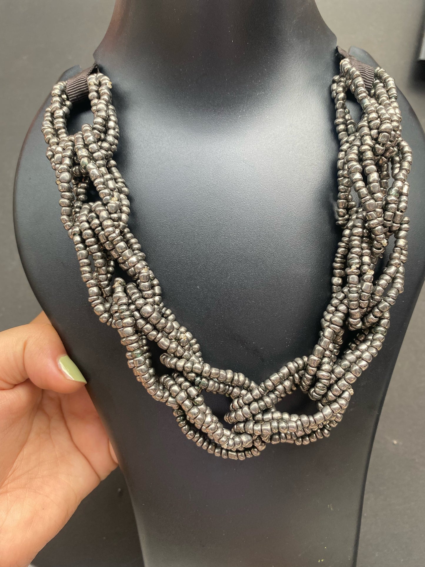 Handcrafted Beaded Braided Necklace
