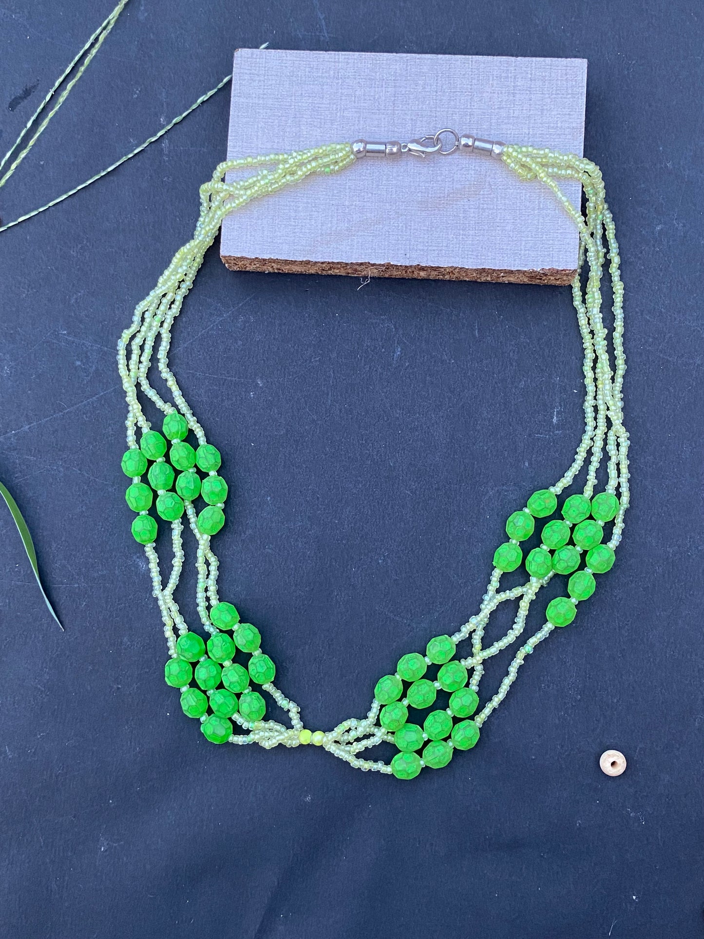 Lime Pop Beaded Statement Necklace