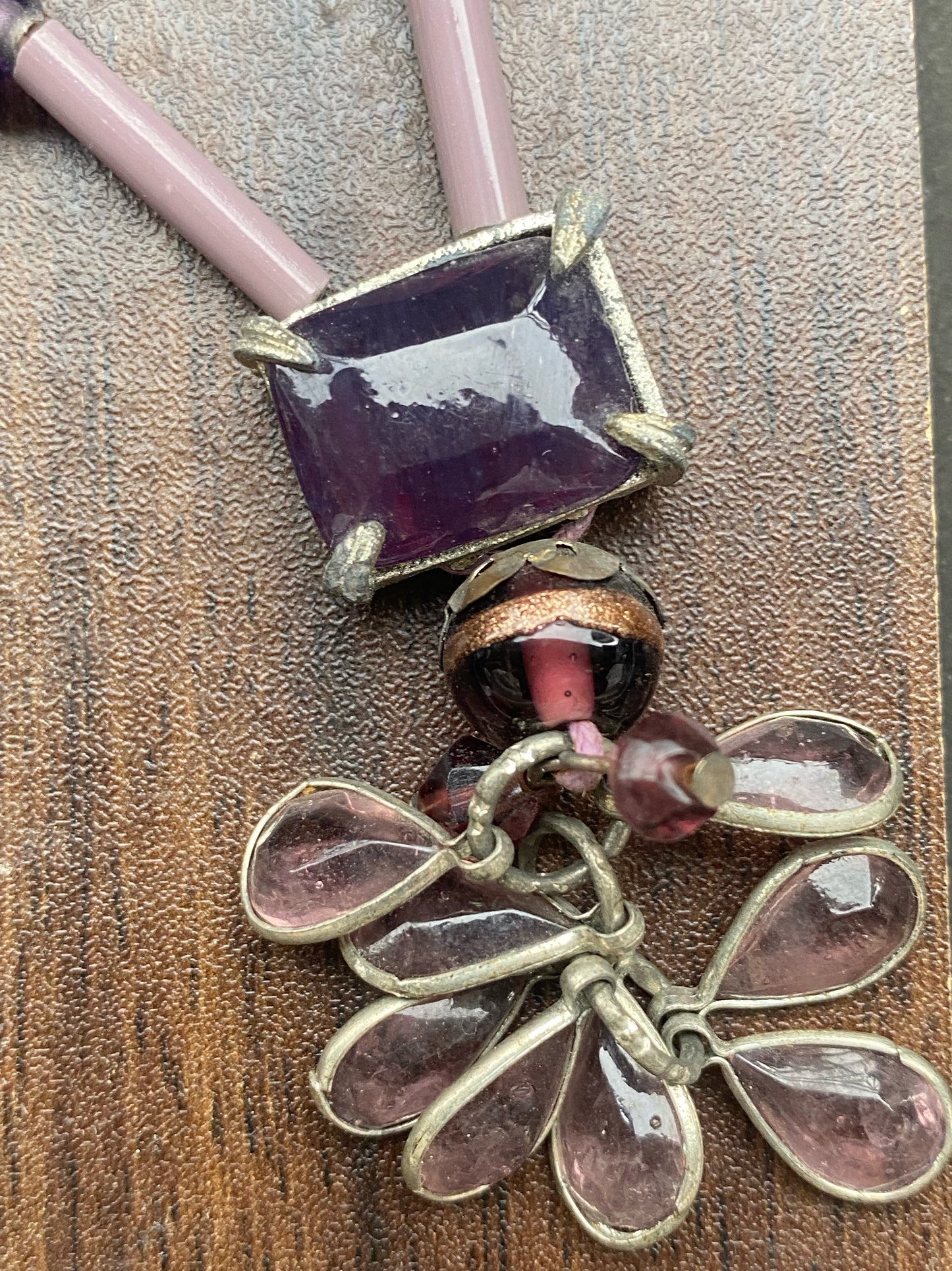 Rustic Tribal-Inspired Bead & Pendant Necklace